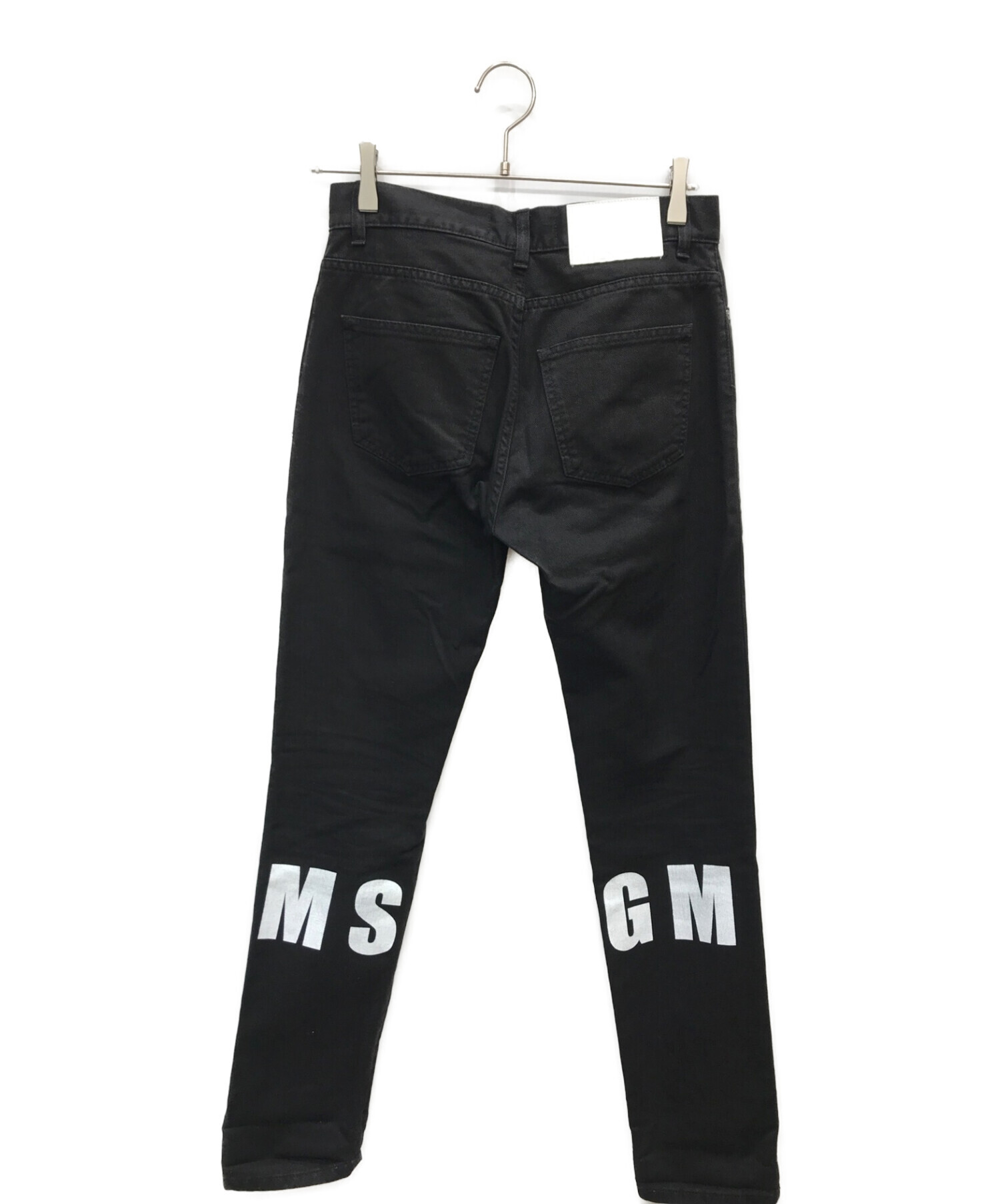 中古・古着通販】MSGM (エムエスジーエム) ロゴプリントデニムパンツ