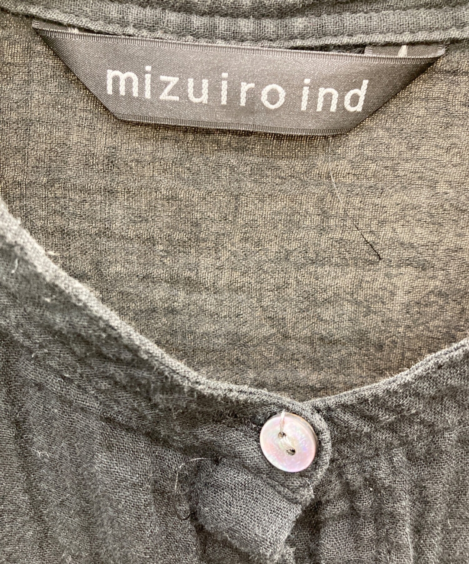 中古・古着通販】mizuiro-ind (ミズイロインド) シャツワンピース ブラック サイズ:表記なし｜ブランド・古着通販  トレファク公式【TREFAC FASHION】スマホサイト