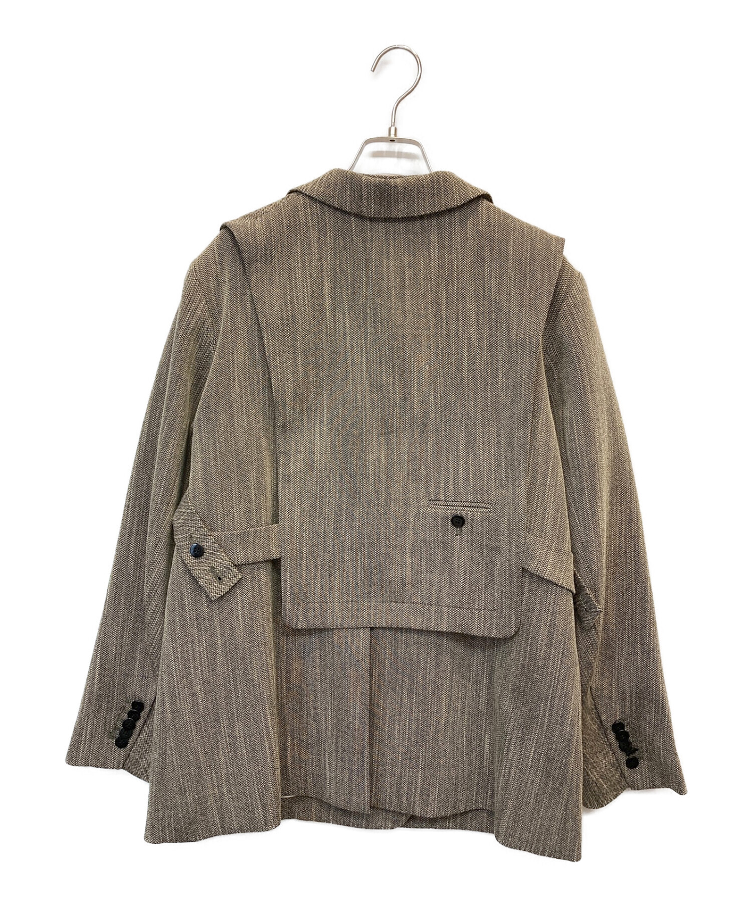 Ameri (アメリ) CONVERTIBLE HERRINGBONE JACKET ブラウン サイズ:S