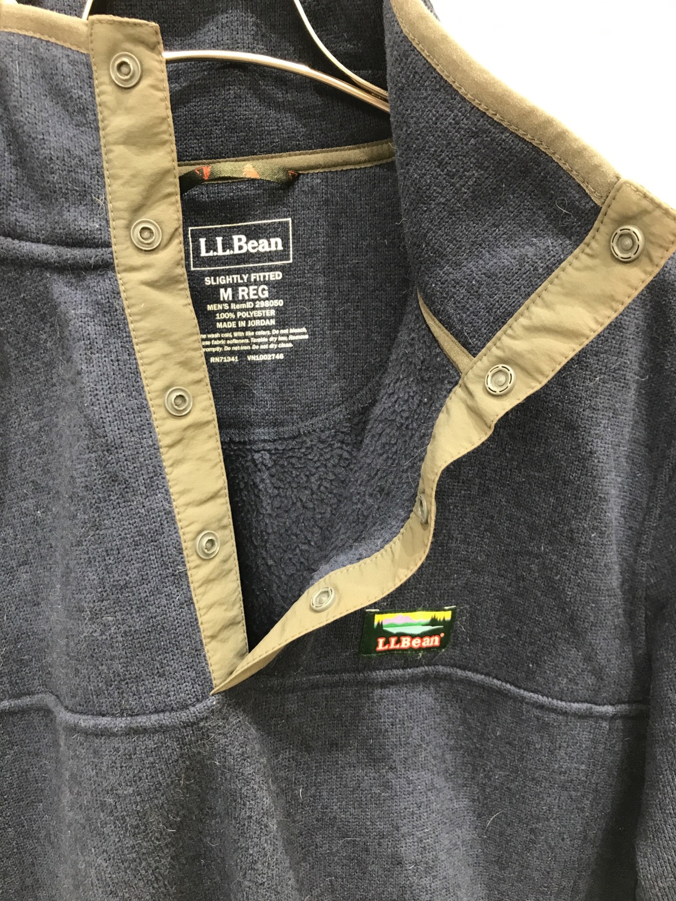 柴田ひかり 着用】L.L.Bean 容易い エルエルビーン フリース ネイビー XL