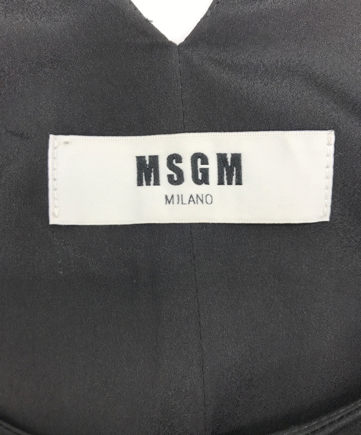 MSGM (エムエスジーエム) ノースリーブワンピース ブラック サイズ:40
