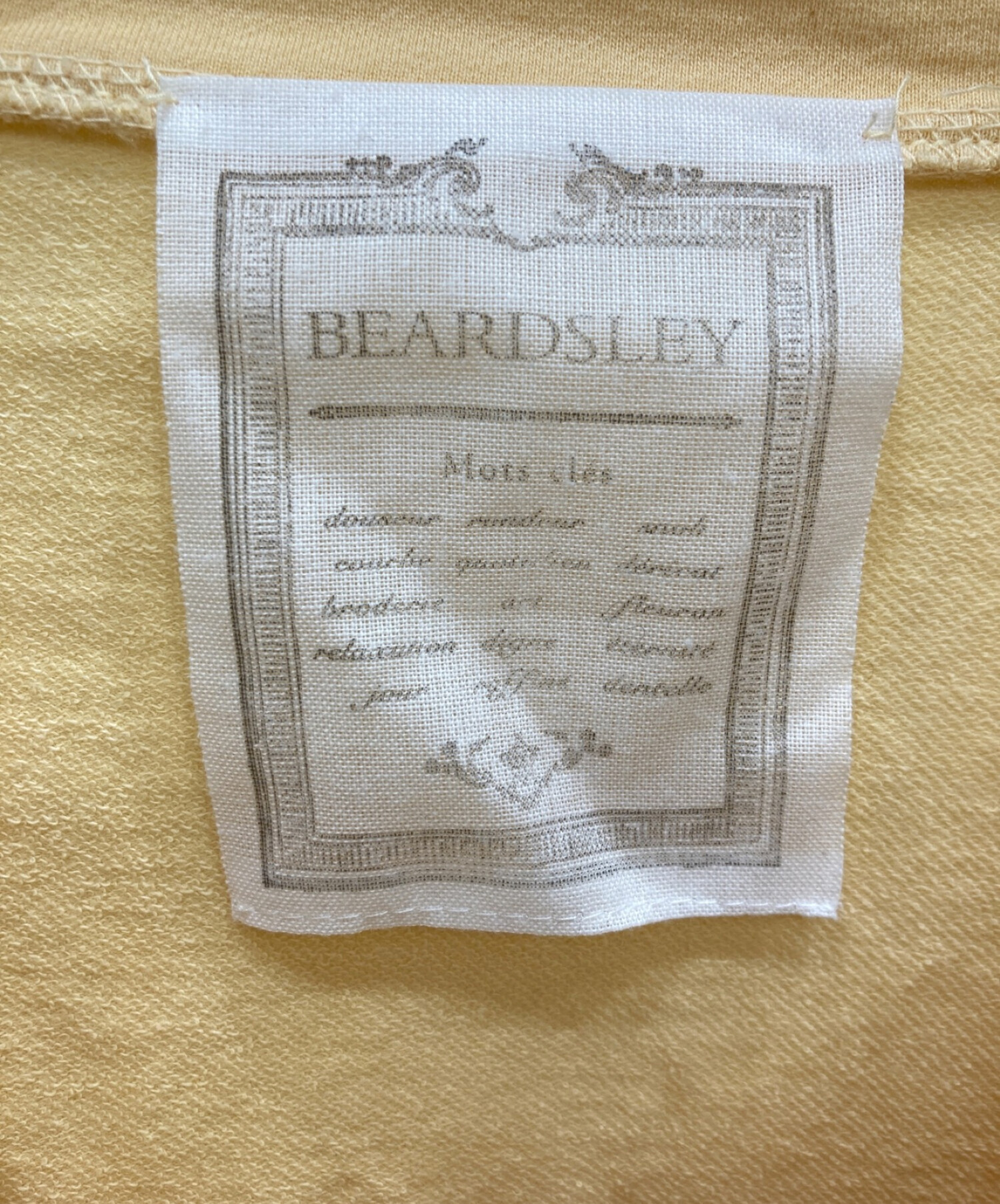 BEARDSLEY (ビアズリー) ワイドカットソー イエロー サイズ:FREE