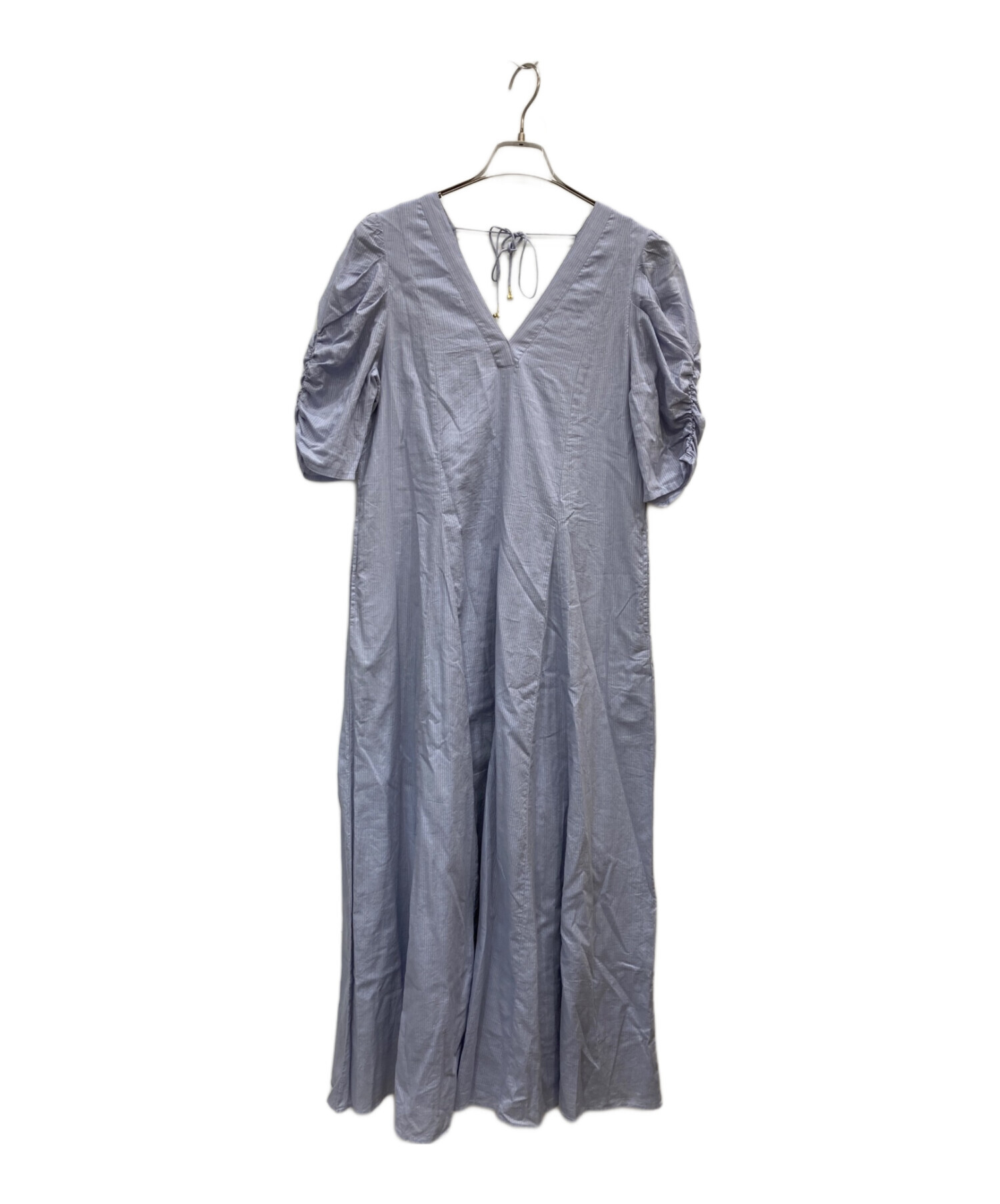 中古・古着通販】ne quittez pas (ヌキテパ) Dobby Stripe Plain Dress スカイブルー  サイズ:FREE｜ブランド・古着通販 トレファク公式【TREFAC FASHION】スマホサイト