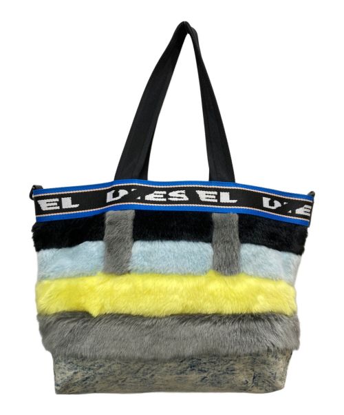 【中古・古着通販】DIESEL (ディーゼル) マルチカラーファー切替デニムトートバッグ インディゴ サイズ:表記なし｜ブランド・古着通販  トレファク公式【TREFAC FASHION】スマホサイト