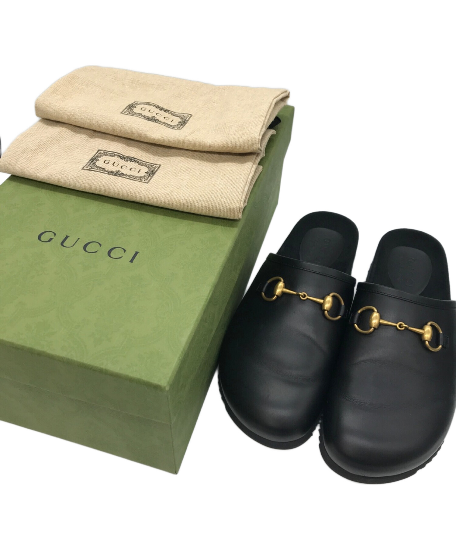 中古・古着通販】GUCCI (グッチ) ホースビットレザーサンダル ブラック サイズ:7｜ブランド・古着通販 トレファク公式【TREFAC  FASHION】スマホサイト