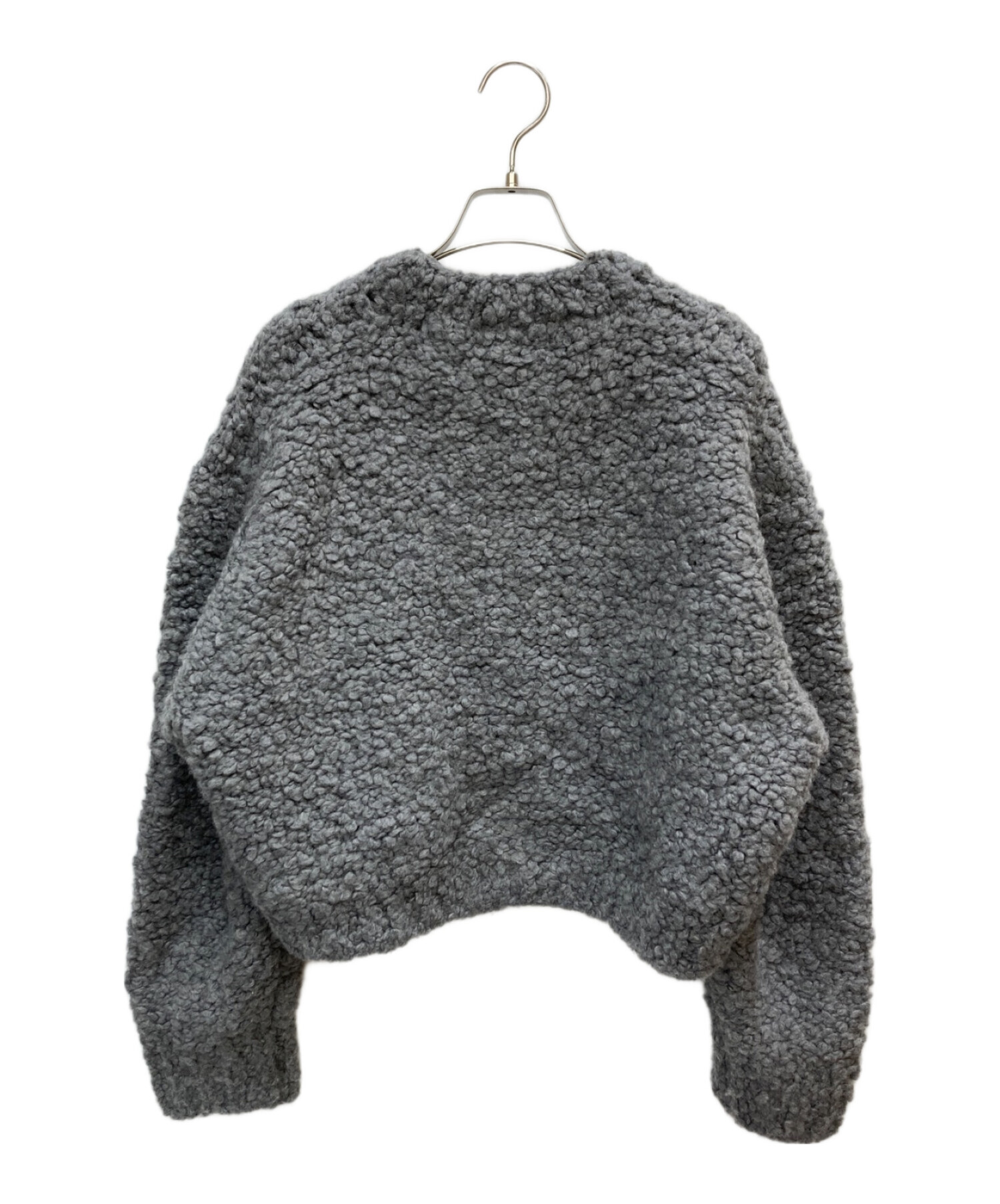 CLANE (クラネ) TEDDY BEAR HAND KNIT TOPS グレー サイズ:2