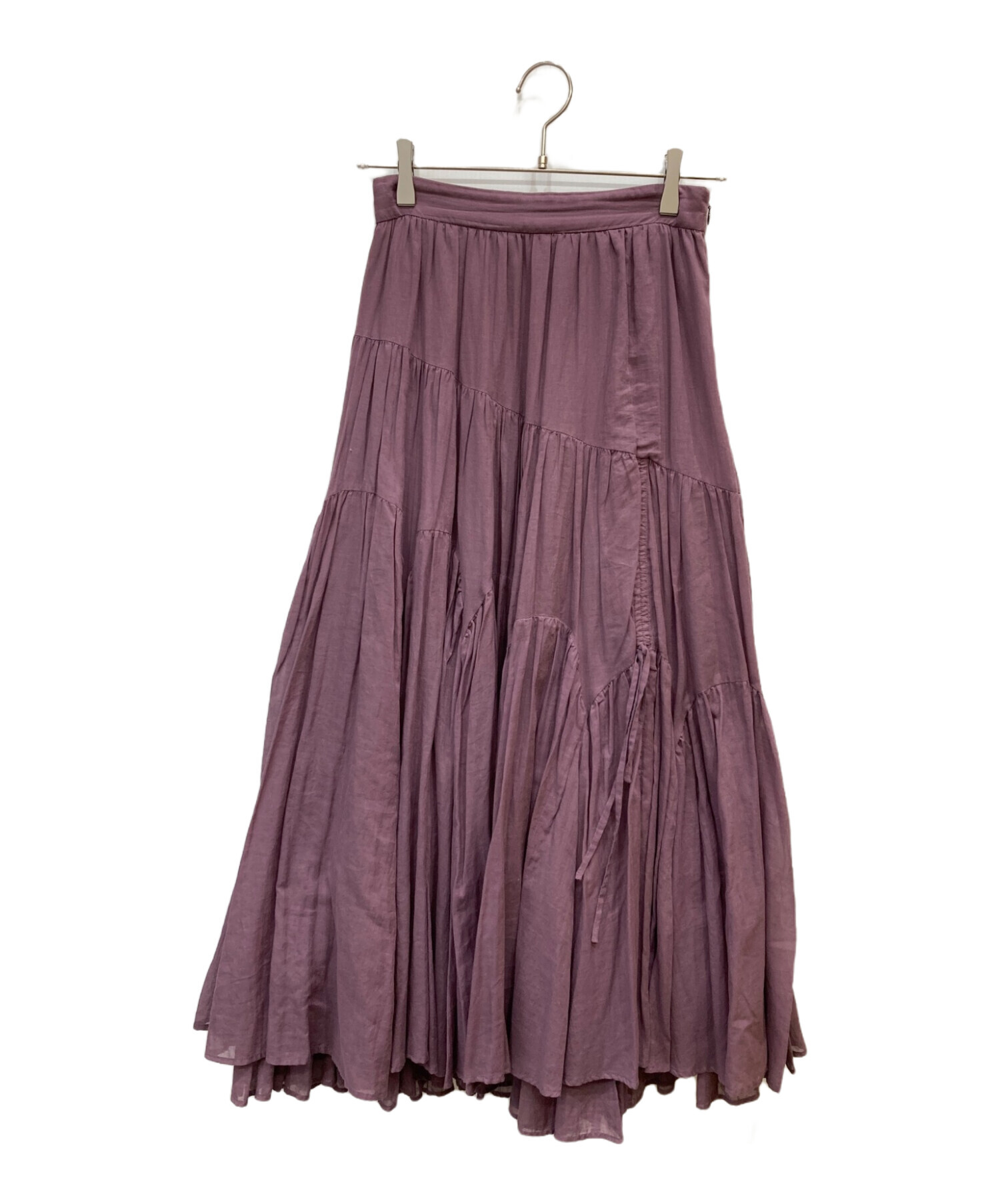 中古・古着通販】HER LIP TO (ハーリップトゥ) Asymmetric Tiered Cotton-voile Skirt パープル  サイズ:M｜ブランド・古着通販 トレファク公式【TREFAC FASHION】スマホサイト