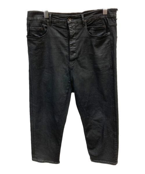 【中古・古着通販】Rick Owens DRKSHDW (リックオウエンス ダークシャドウ) コーティングジャージーデニムパンツ ブラック  サイズ:34｜ブランド・古着通販 トレファク公式【TREFAC FASHION】スマホサイト