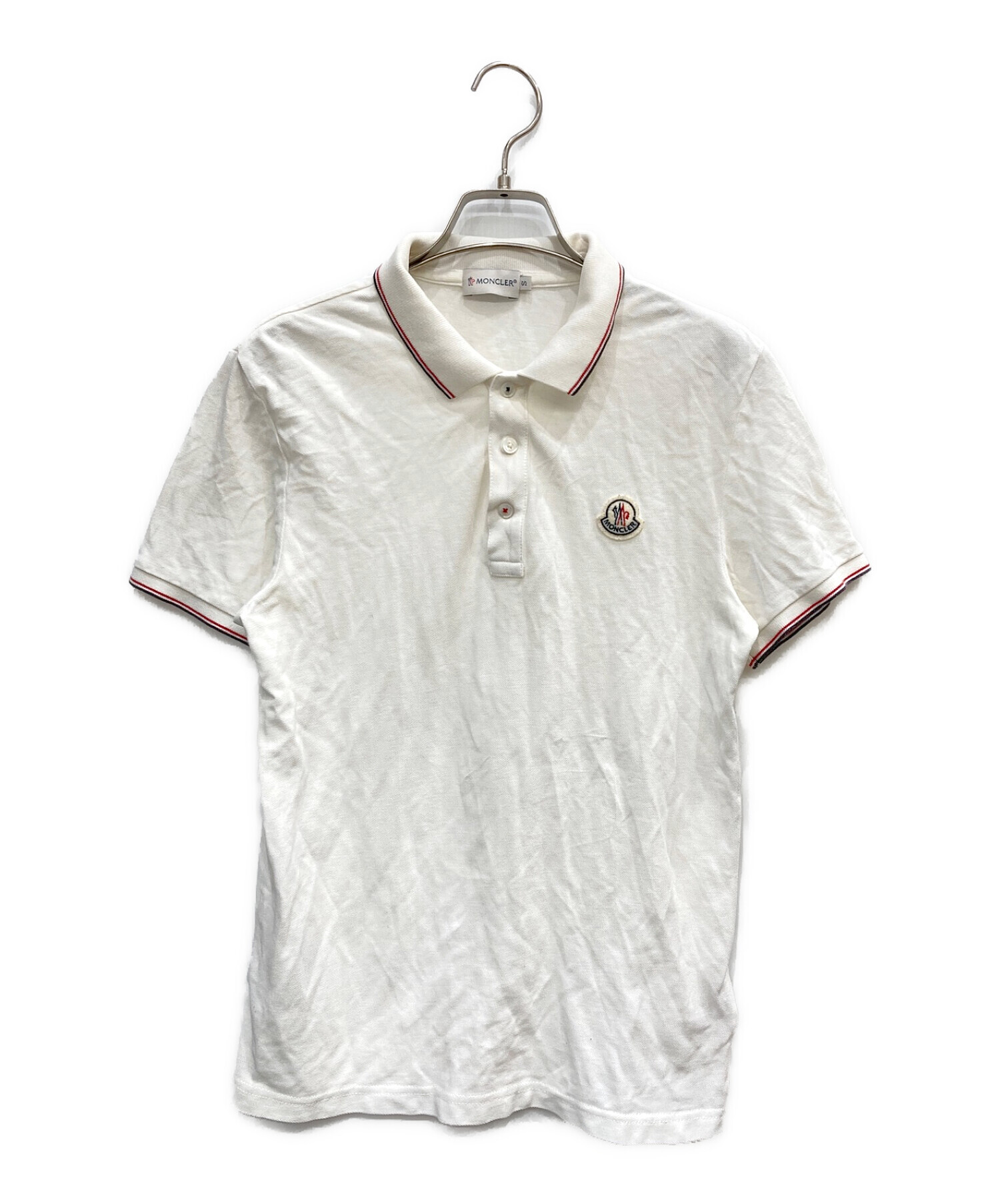 中古・古着通販】MONCLER (モンクレール) MAGLIA POLO MANICA CORTA ホワイト サイズ:S｜ブランド・古着通販  トレファク公式【TREFAC FASHION】スマホサイト