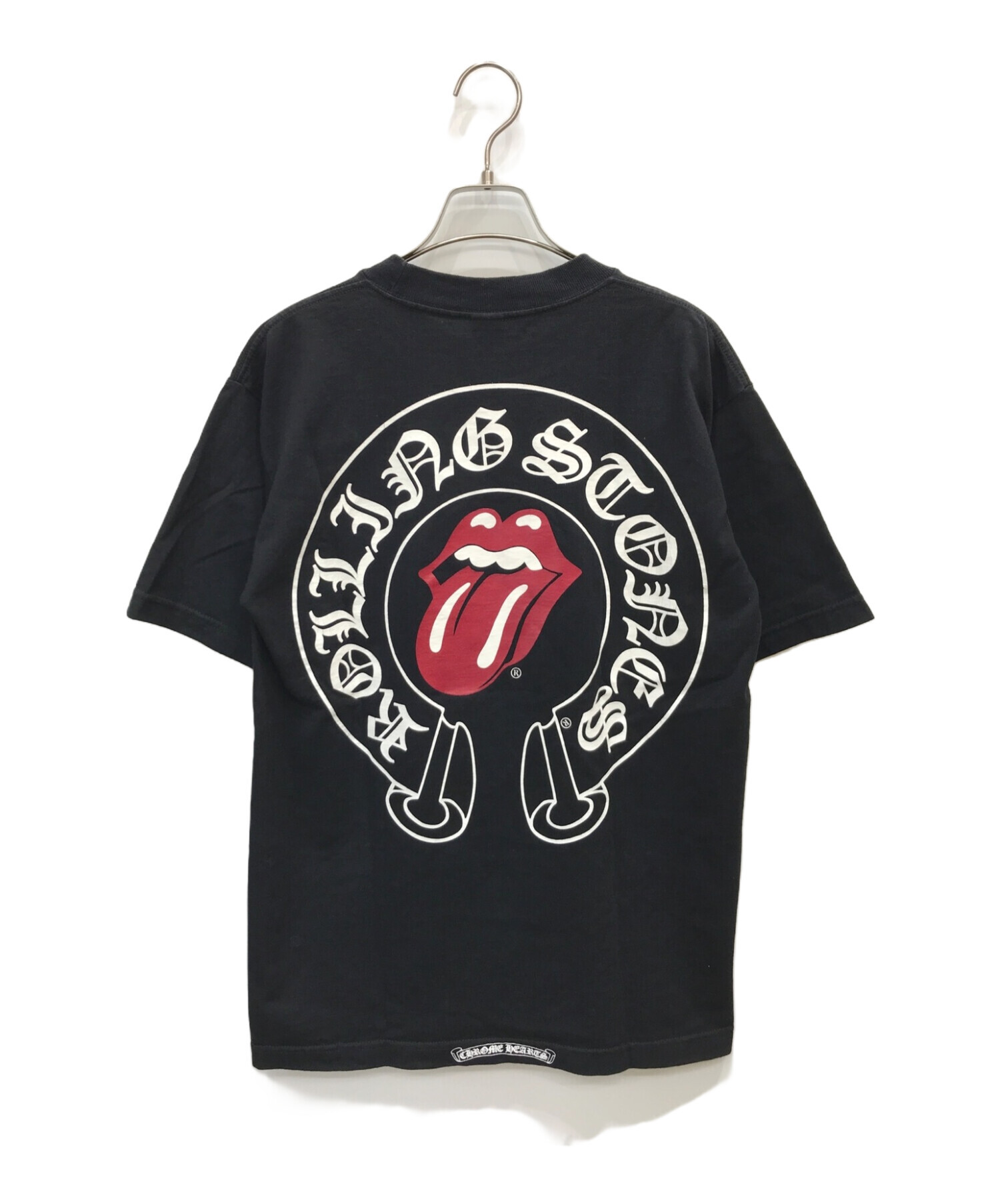 CHROME HEARTS (クロムハーツ) ROLLING STONES (ローリングストーンズ) プリントTシャツ ブラック サイズ:M