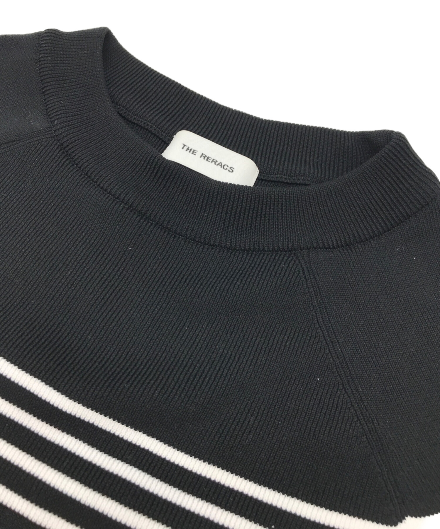 中古・古着通販】THE RERACS (ザ リラクス) RERACS SHORT SLEEVE PULLOVER RIB KNIT ブラック  サイズ:36｜ブランド・古着通販 トレファク公式【TREFAC FASHION】スマホサイト