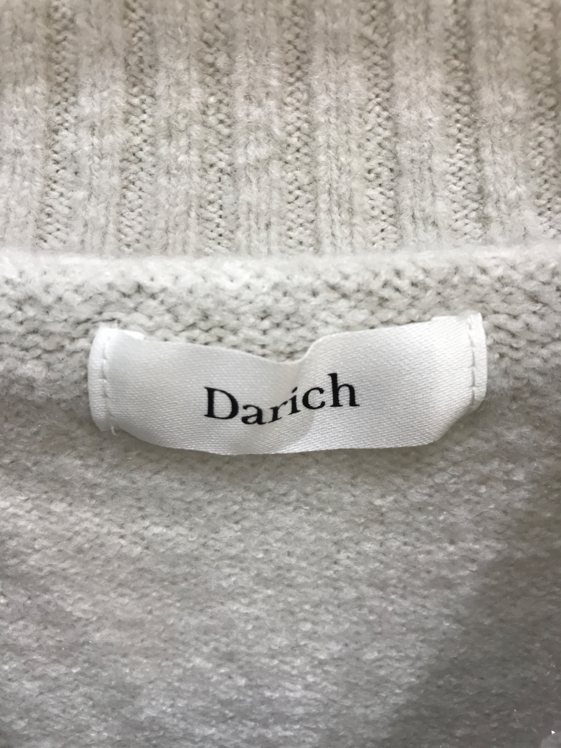 中古・古着通販】Darich (ダーリッチ) グラフィックボリュームニットトップス ライトグレー サイズ:FREE｜ブランド・古着通販  トレファク公式【TREFAC FASHION】スマホサイト