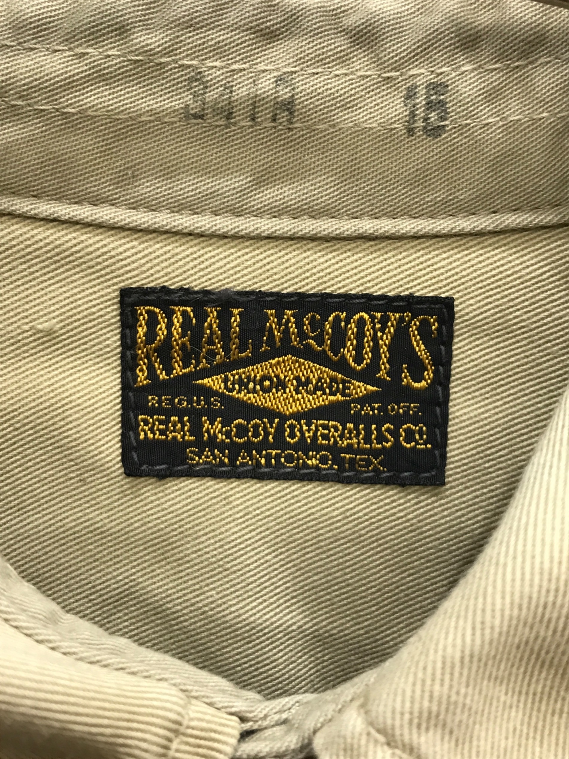 中古・古着通販】THE REAL McCOY'S (ザ・リアルマッコイズ) ワッペン付ワークシャツ ベージュ サイズ:M｜ブランド・古着通販  トレファク公式【TREFAC FASHION】スマホサイト