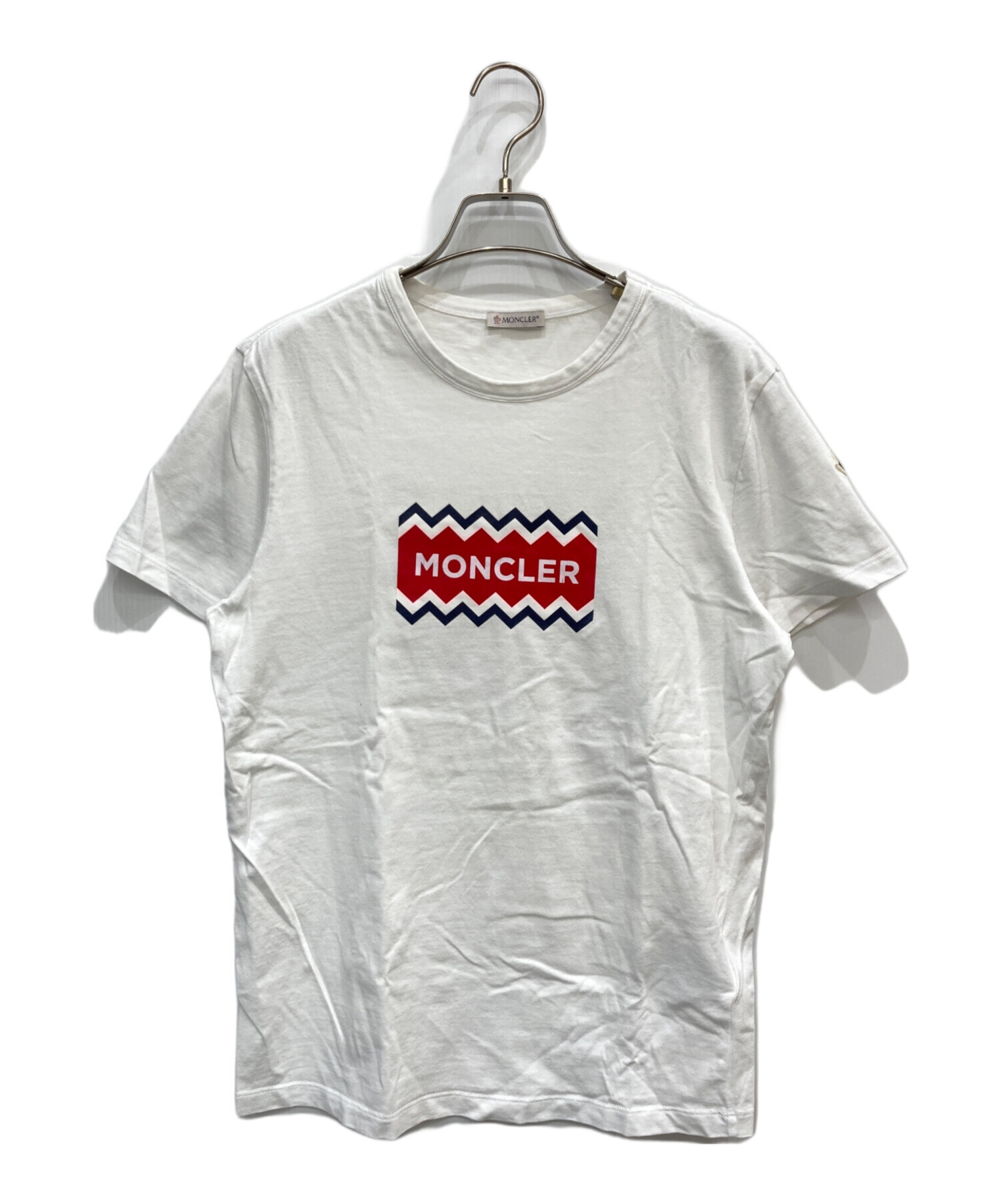 中古・古着通販】MONCLER (モンクレール) ロゴプリントTシャツ ホワイト サイズ:S｜ブランド・古着通販 トレファク公式【TREFAC  FASHION】スマホサイト