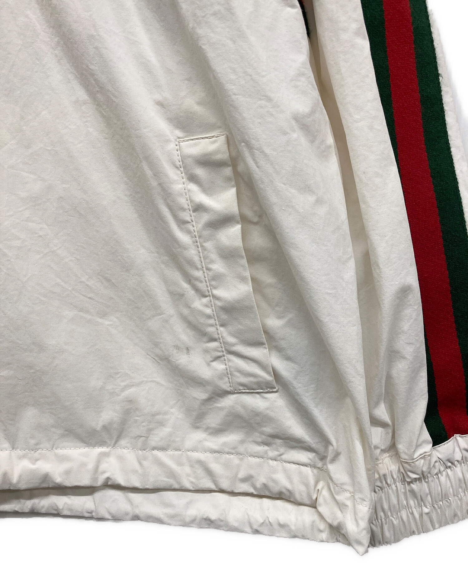 GUCCI (グッチ) Caotton canvas windbreaker コットンキャンバス ウインドブレーカー ジャケット アノラック  594861-XDAX3 アイボリー サイズ:46