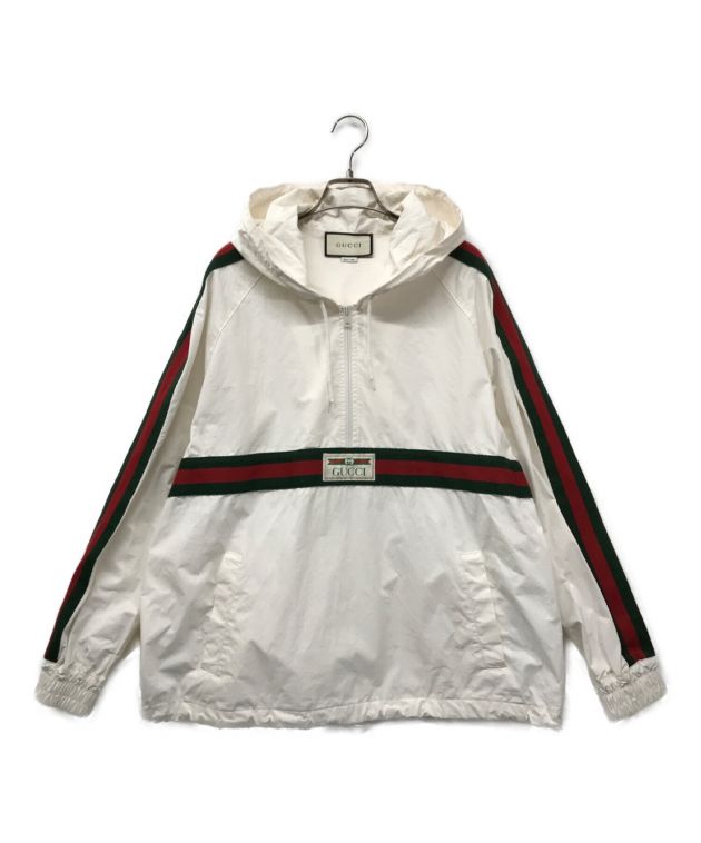 中古・古着通販】GUCCI (グッチ) Caotton canvas windbreaker コットンキャンバス ウインドブレーカー ジャケット  アノラック 594861-XDAX3 アイボリー サイズ:46｜ブランド・古着通販 トレファク公式【TREFAC FASHION】スマホサイト