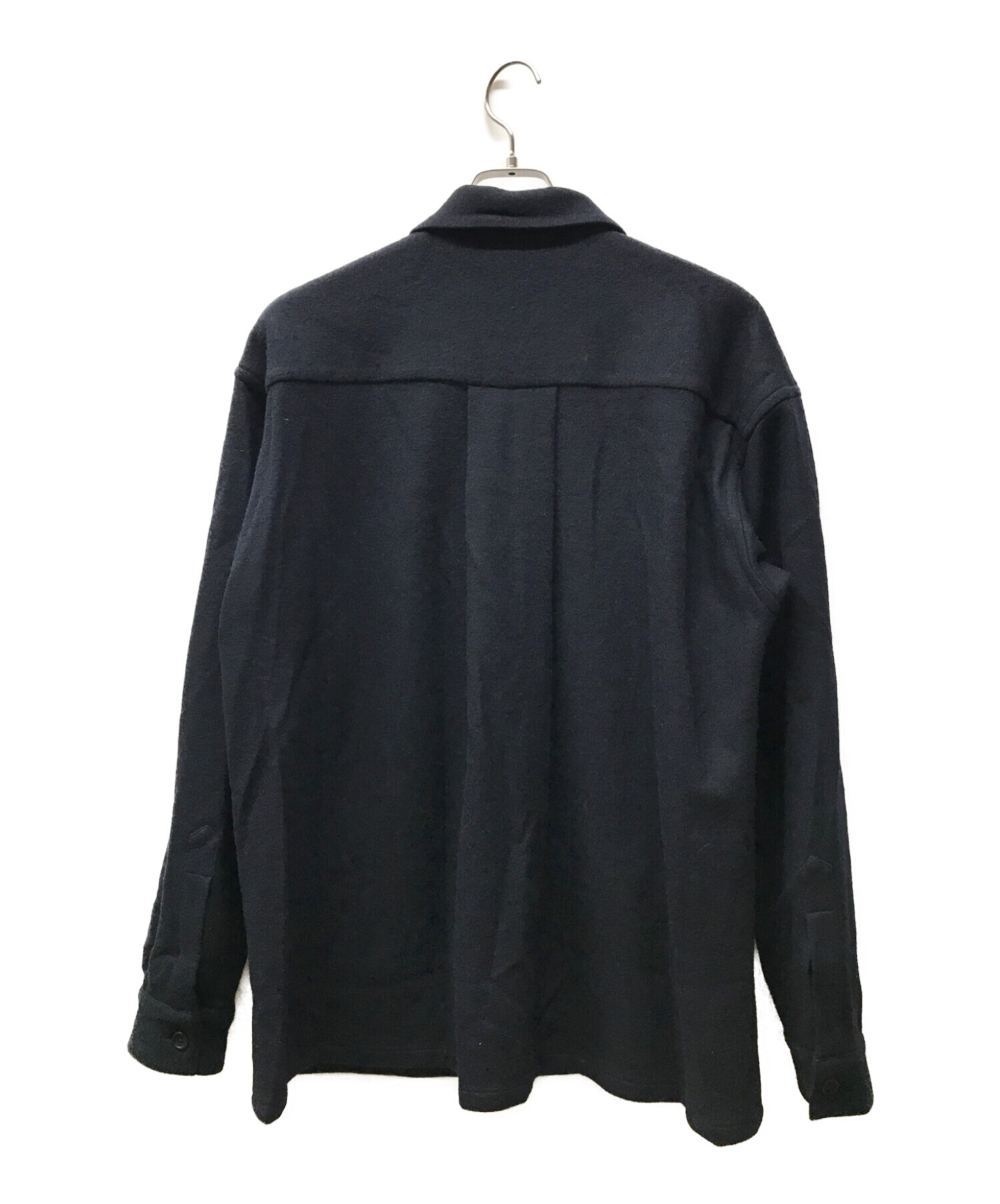 Blanc YM (ブランワイエム) Wool Fleece Shirt/ウールフリースシャツ ネイビー サイズ:S