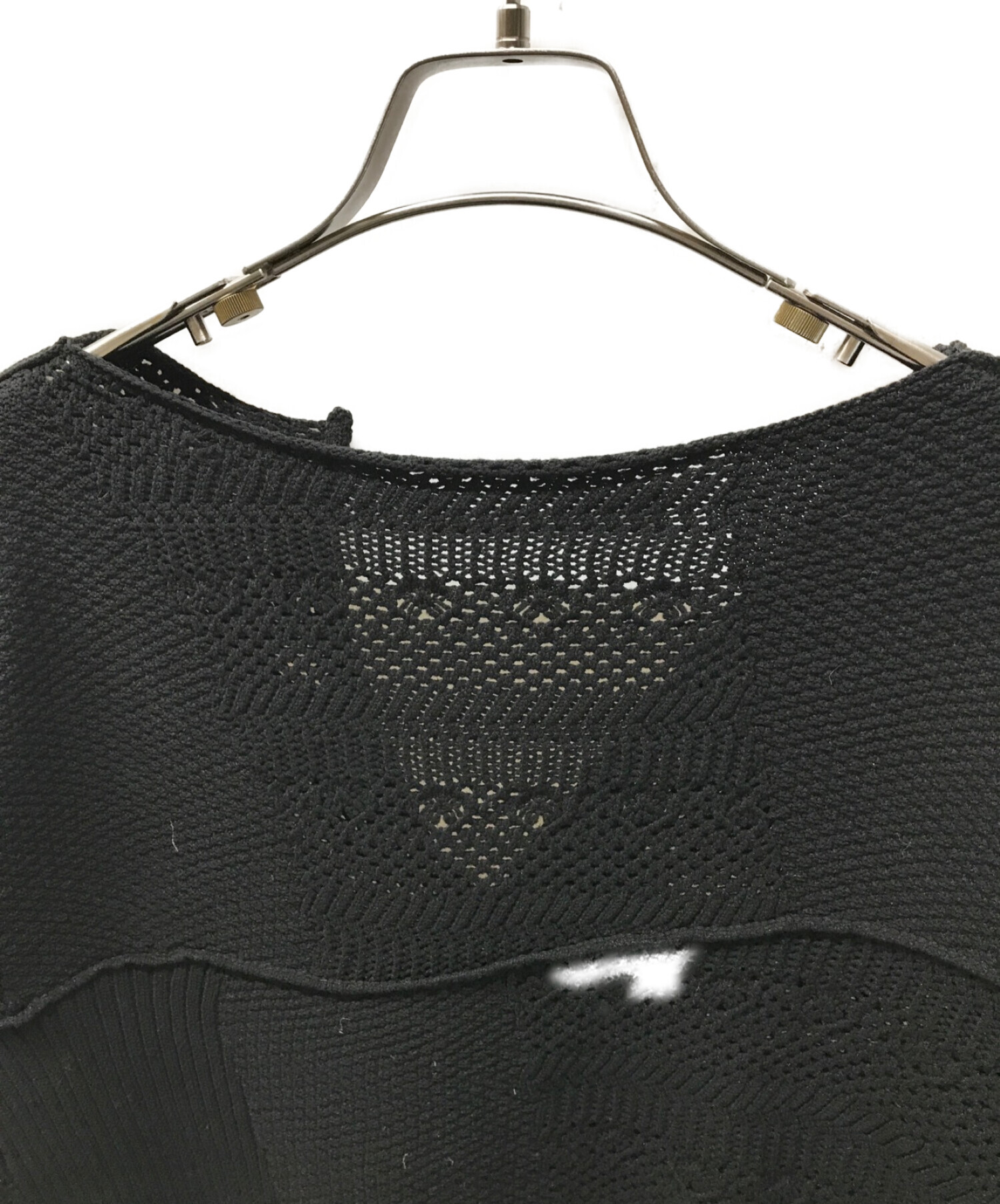 PERVERZE (パーバーズ) patch knit top ブラック サイズ:F