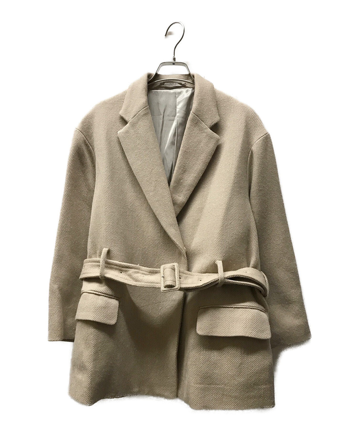 中古・古着通販】UNUSED (アンユーズド) BELTED SHORT COAT ベージュ