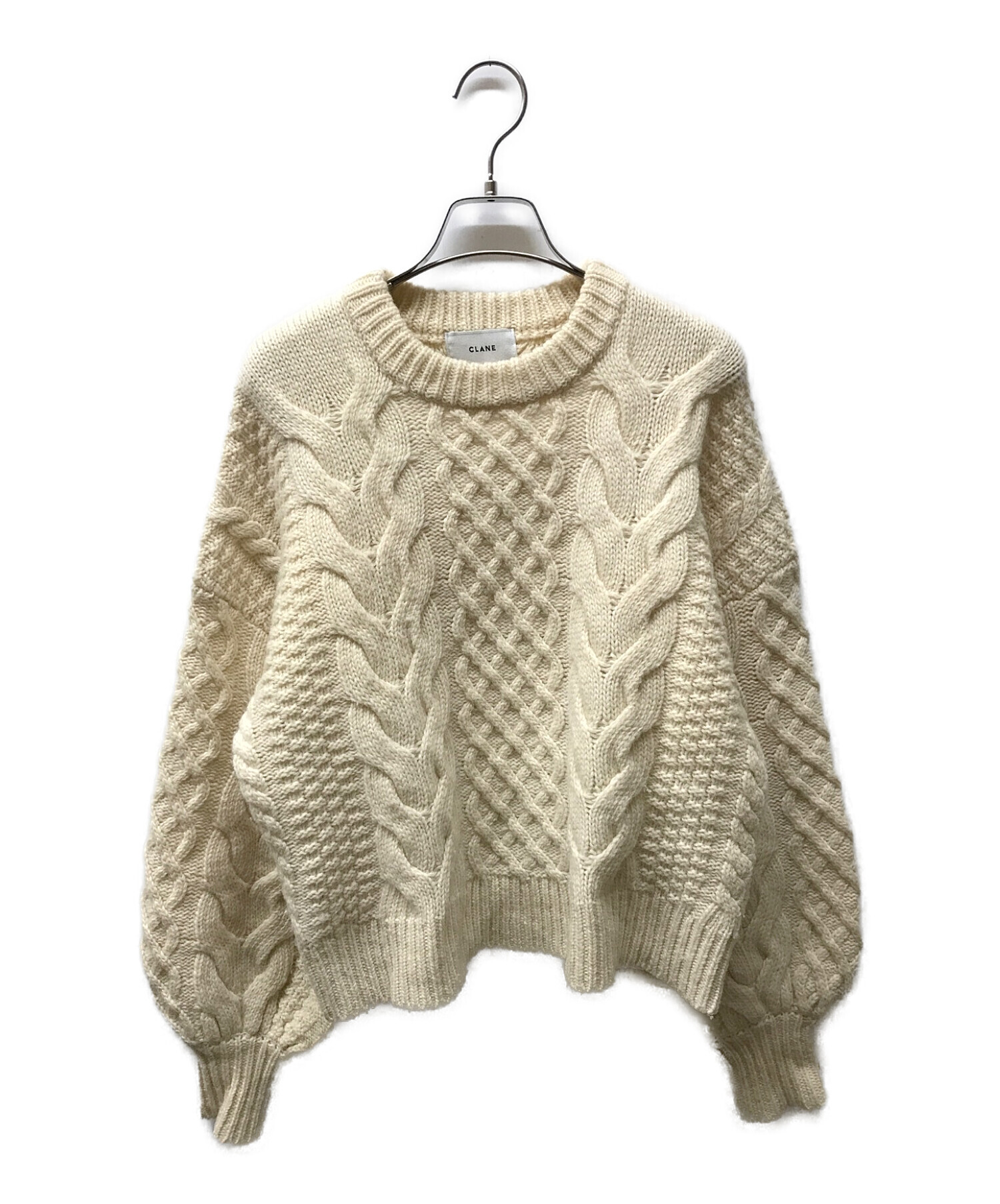 CLANE (クラネ) CABLE PUFF KNIT TOPS ベージュ サイズ:1