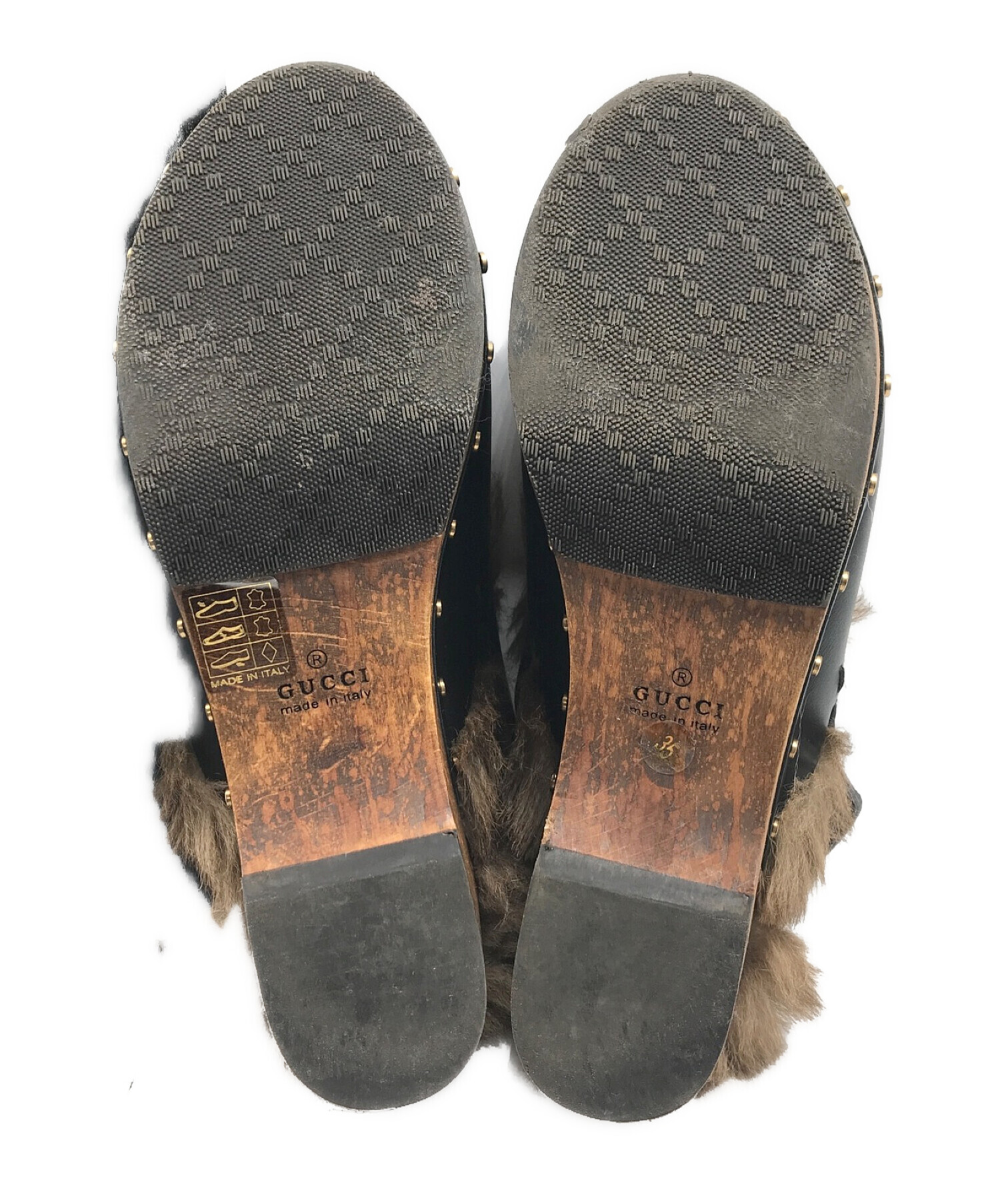 中古・古着通販】GUCCI (グッチ) アムステル ファービットサボサンダル