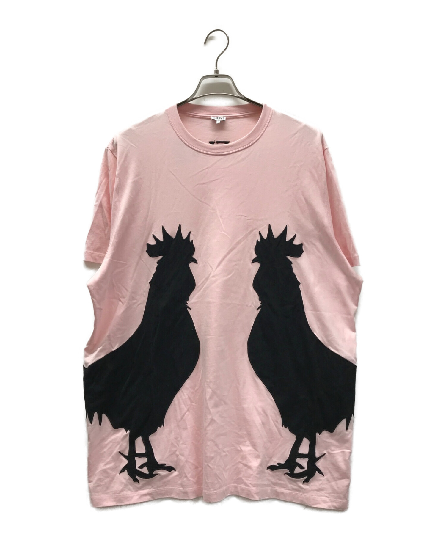 LOEWE (ロエベ) チキンバックロゴTシャツ ピンク サイズ:ｓ