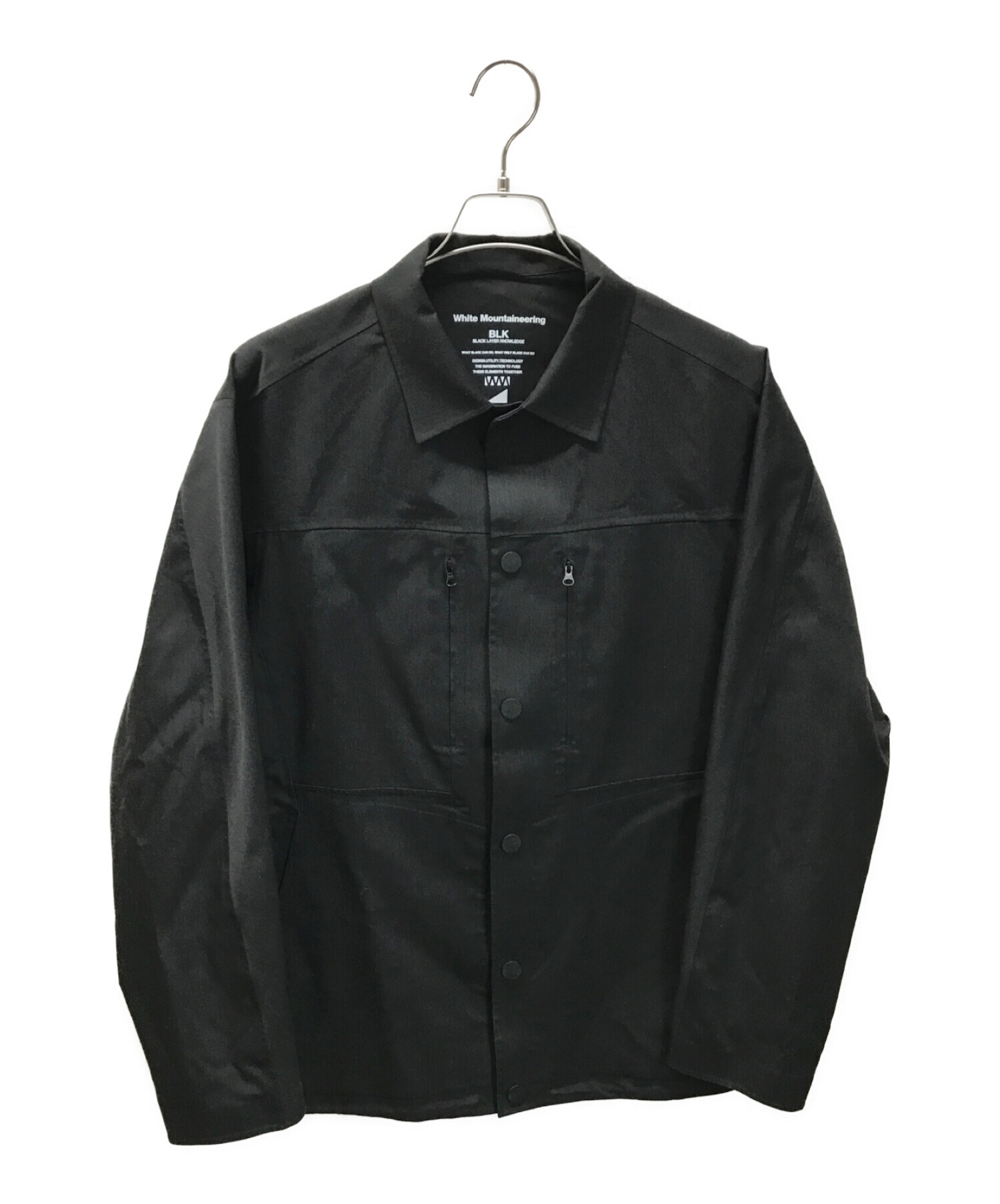 WHITE MOUNTAINEERING (ホワイトマウンテ二アニング) BLK SOLOTEX チェストポケット シャツジャケット ブラック  サイズ:1