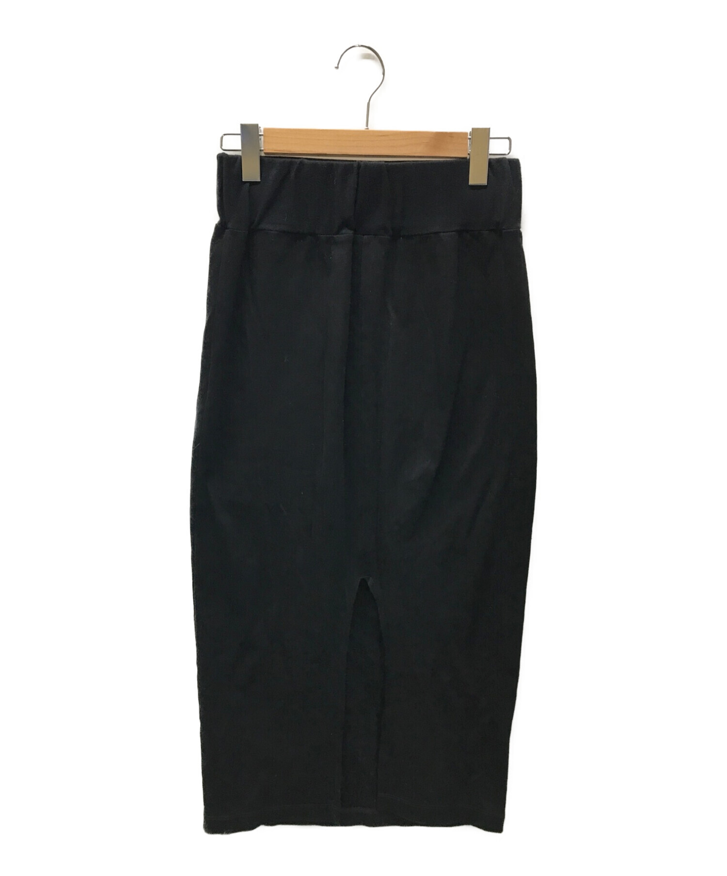 mame kurogouchi (マメクロゴウチ) エンブロイダリー ストレッチジャージースカート ブラック サイズ:2