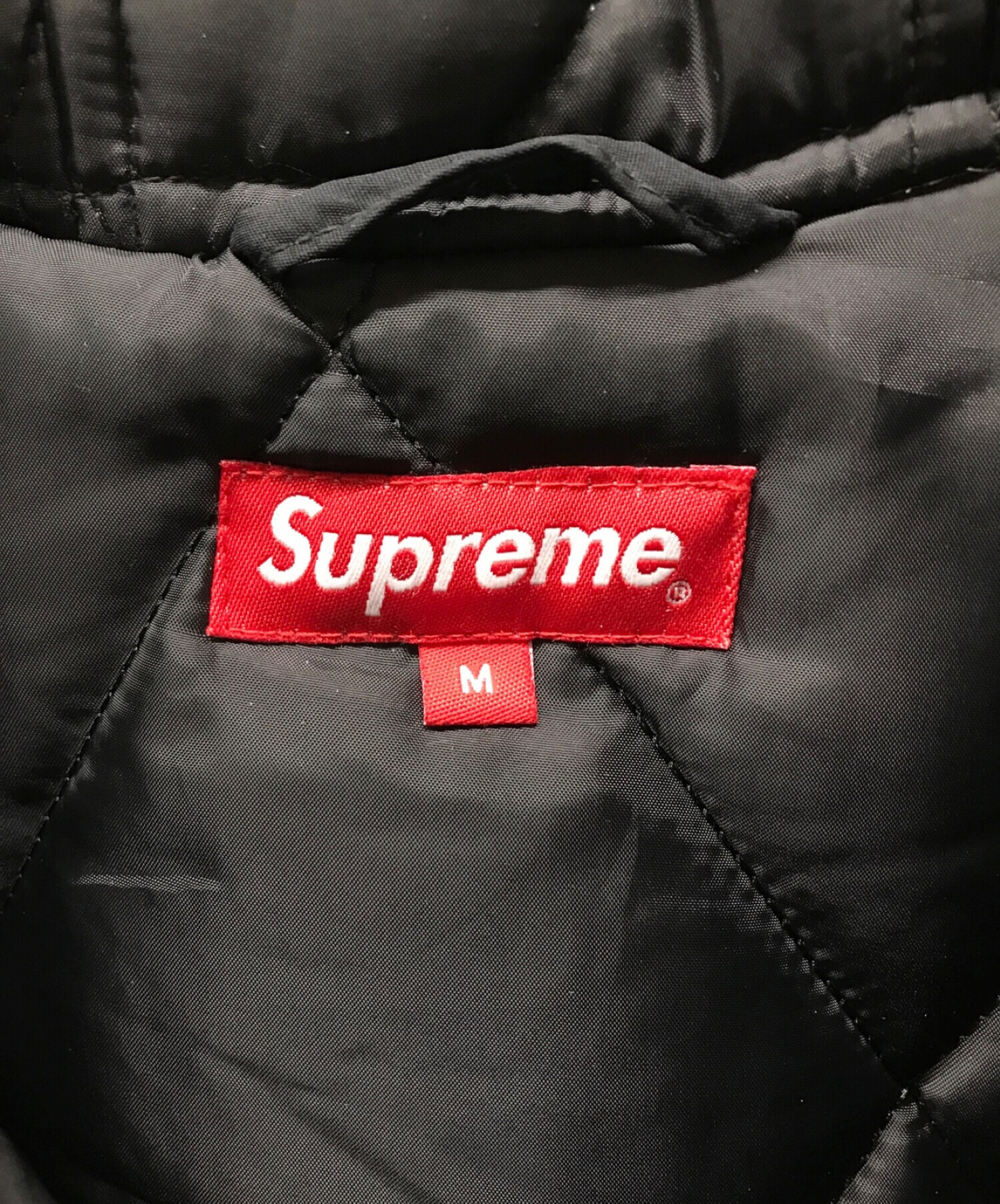 Supreme (シュプリーム) 18AW Zig Zag Stitch Puffy Jacket ブラック サイズ:M