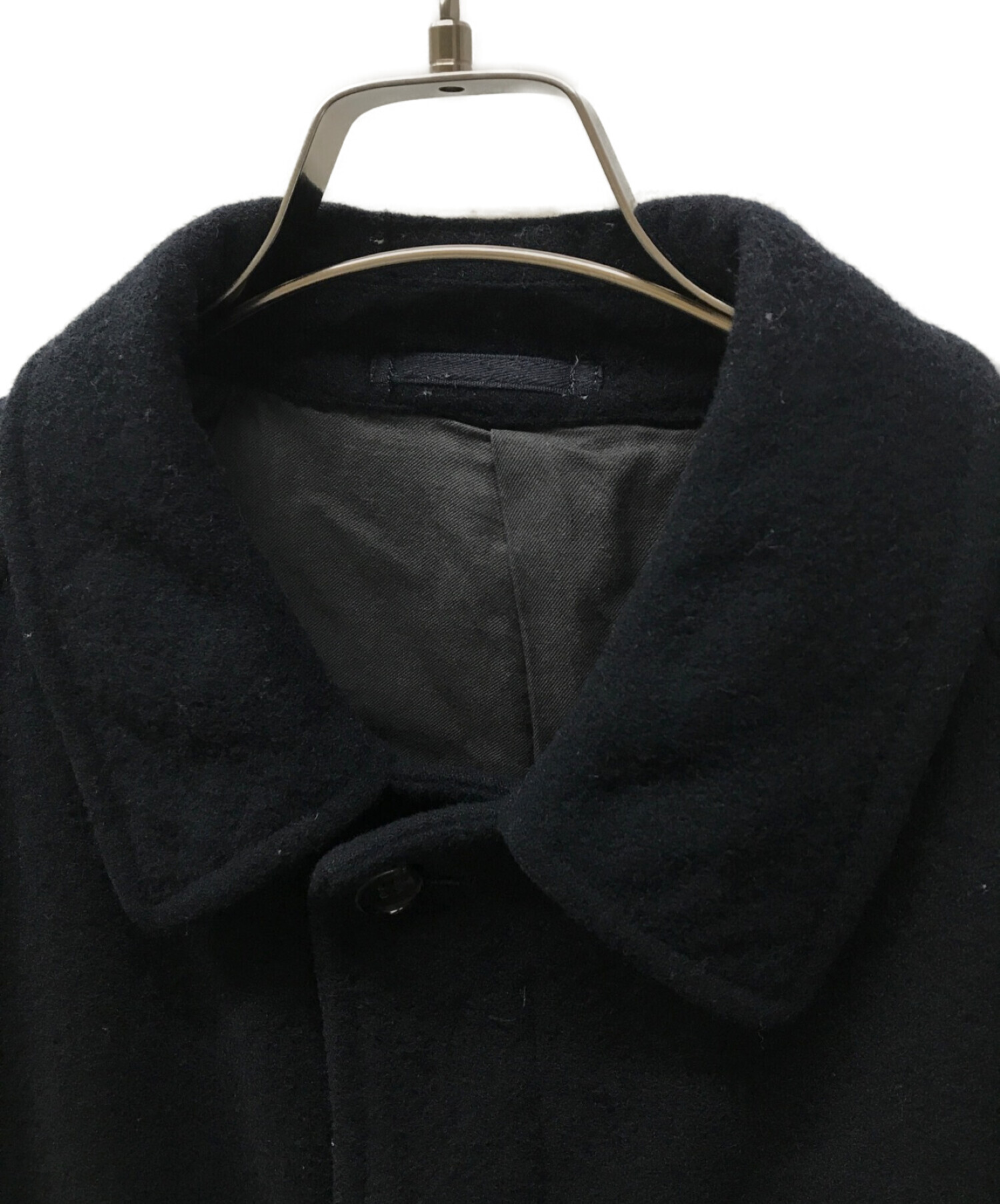 COMME des GARCONS HOMME PLUS (コムデギャルソンオムプリュス) 製品染め比翼コート ネイビー サイズ:M