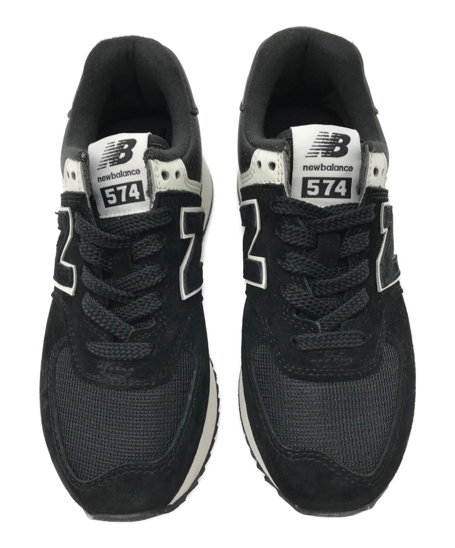 NEW BALANCE (ニューバランス) WL574ZAB　厚底スニーカー ブラック サイズ:23