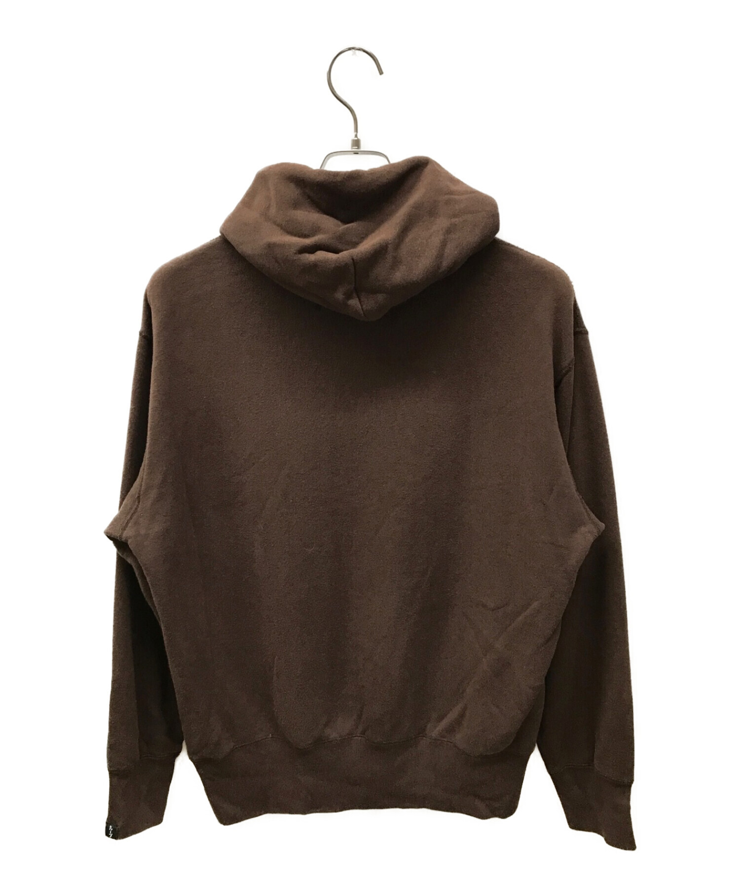 MHL×loopwheeler (エムエイチエル×ループウィラー) LIGHT LOOPBACK COTTON HOODIE ブラウン サイズ:L