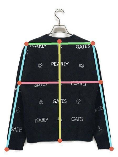 中古・古着通販】PEARLY GATES (パーリーゲイツ) Wジャガード×刺繍長袖 