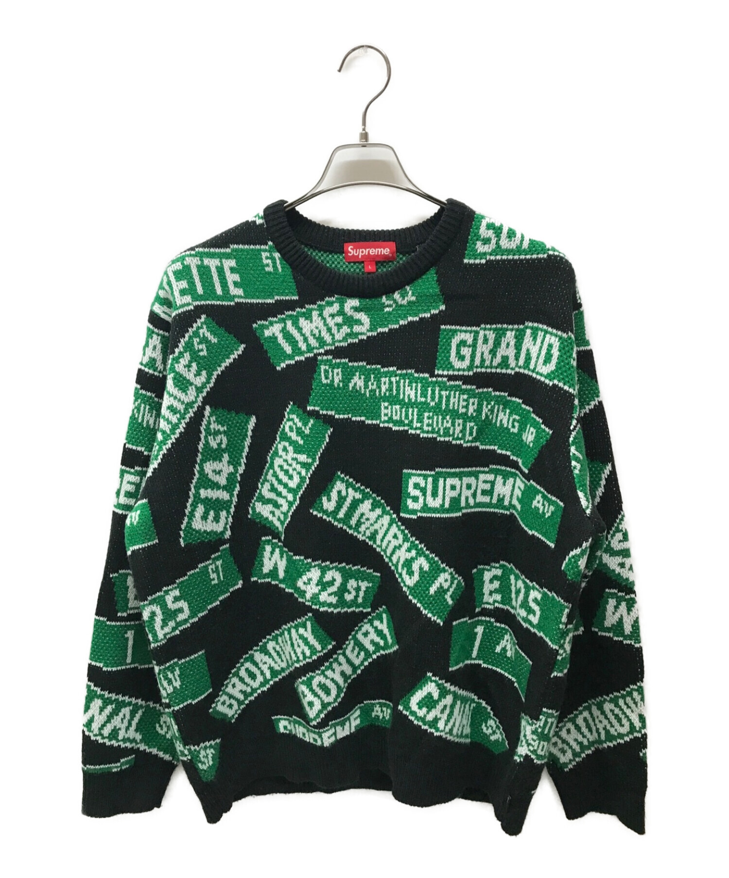 supreme sweater L 緑