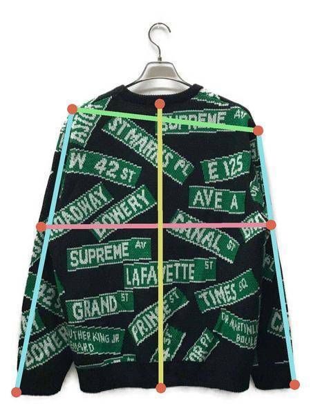 supreme street signs sweater | ortigueiramais.com.br