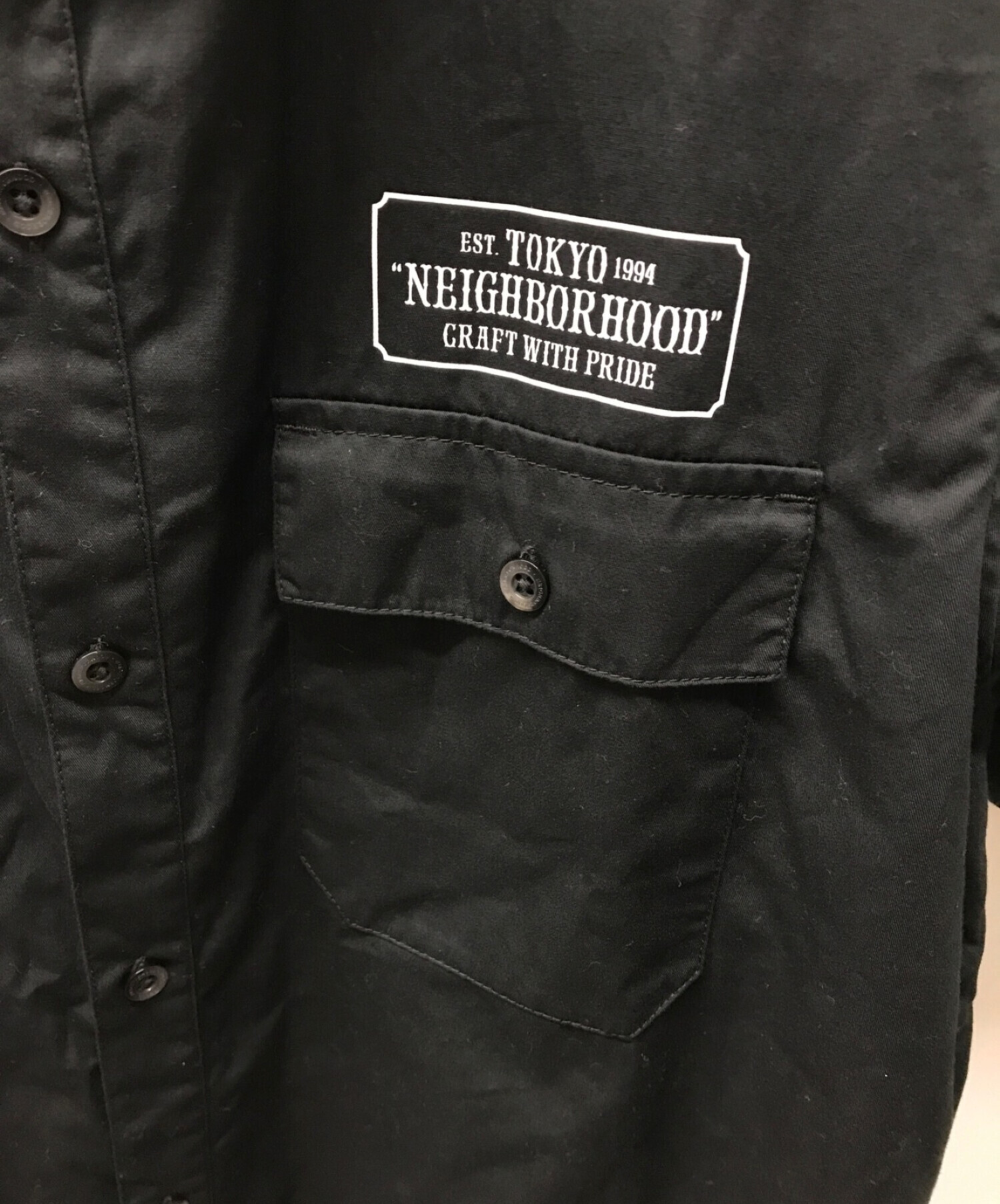 NEIGHBORHOOD (ネイバーフッド) 半袖シャツ/CLASSIC WORK/C-SHIRT ブラック サイズ:L