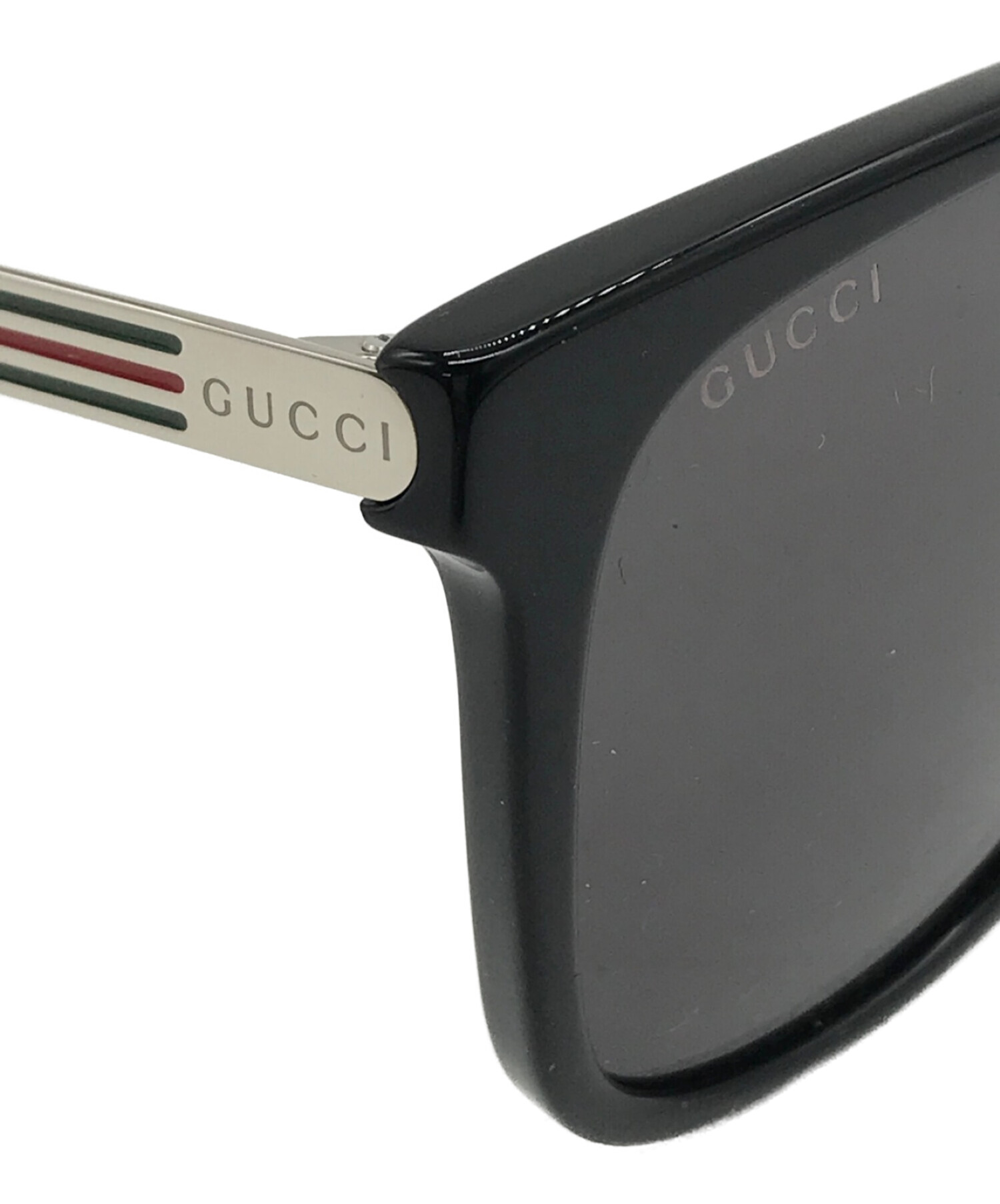 GUCCI (グッチ) サイドロゴストライプウェリントンサングラス サイズ:56□17-150