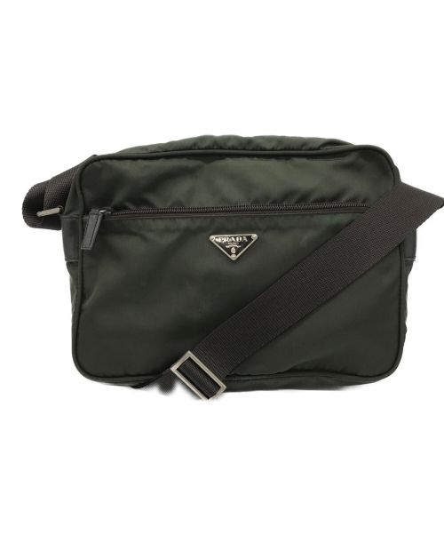 中古・古着通販】PRADA (プラダ) ナイロンショルダーバッグ カーキ