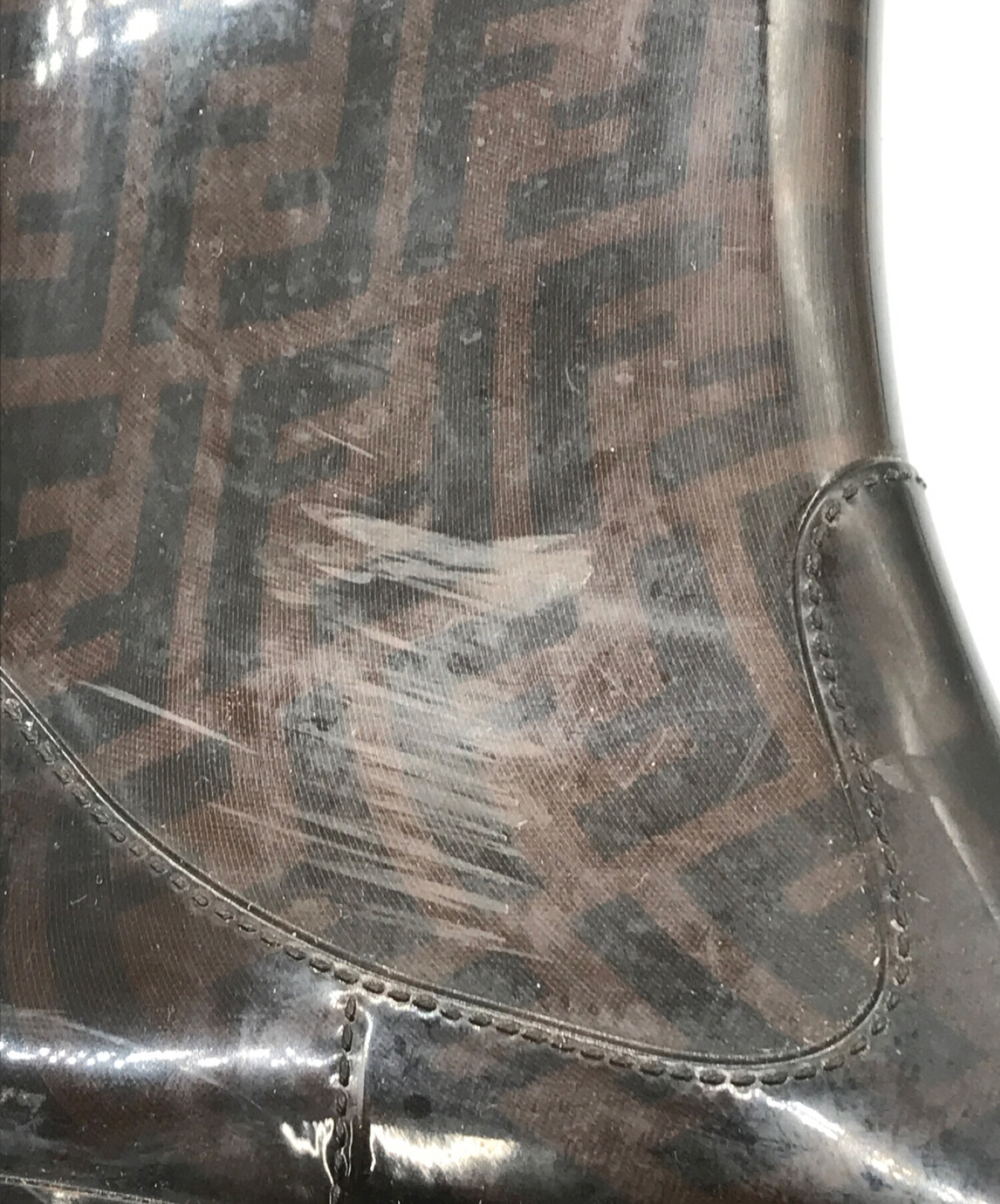 独特の上品 フェンディ ブーツ ズッカ柄 サイズ36 約23cm ブラウン