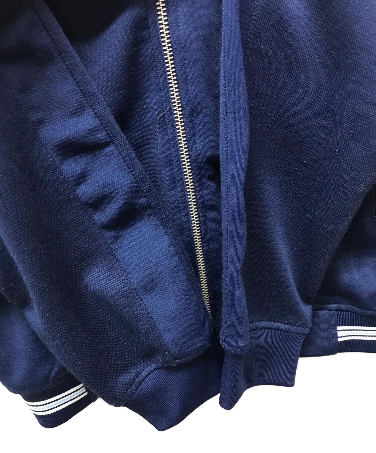 FRED PERRY BRADLEY WIGGINS (ブラッドリー ウィギンス) リブライントラックジャケット Bradley Wiggins -  Texture Mix Track Jacket ネイビー サイズ:XS