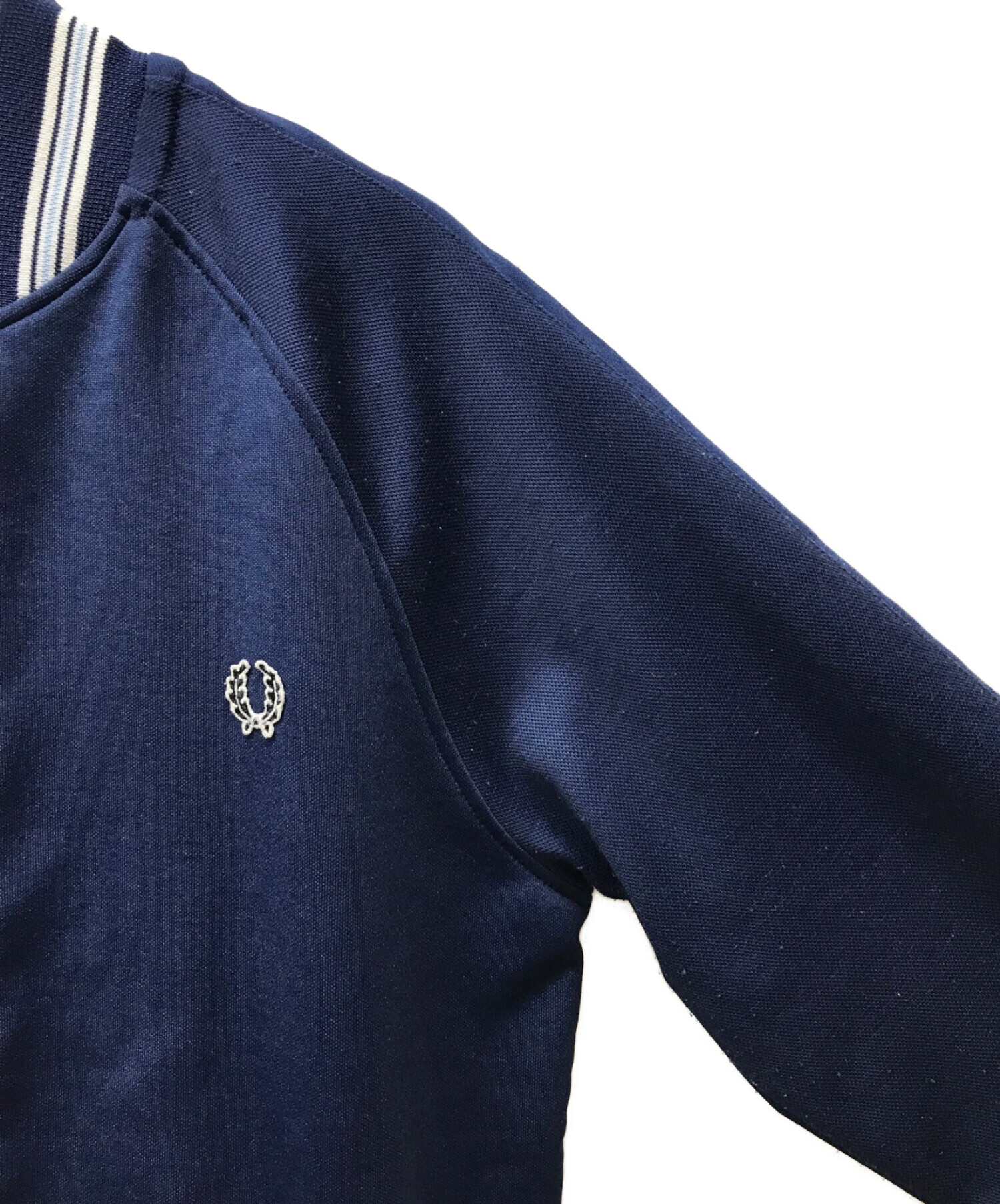 FRED PERRY BRADLEY WIGGINS (ブラッドリー ウィギンス) リブライントラックジャケット Bradley Wiggins -  Texture Mix Track Jacket ネイビー サイズ:XS