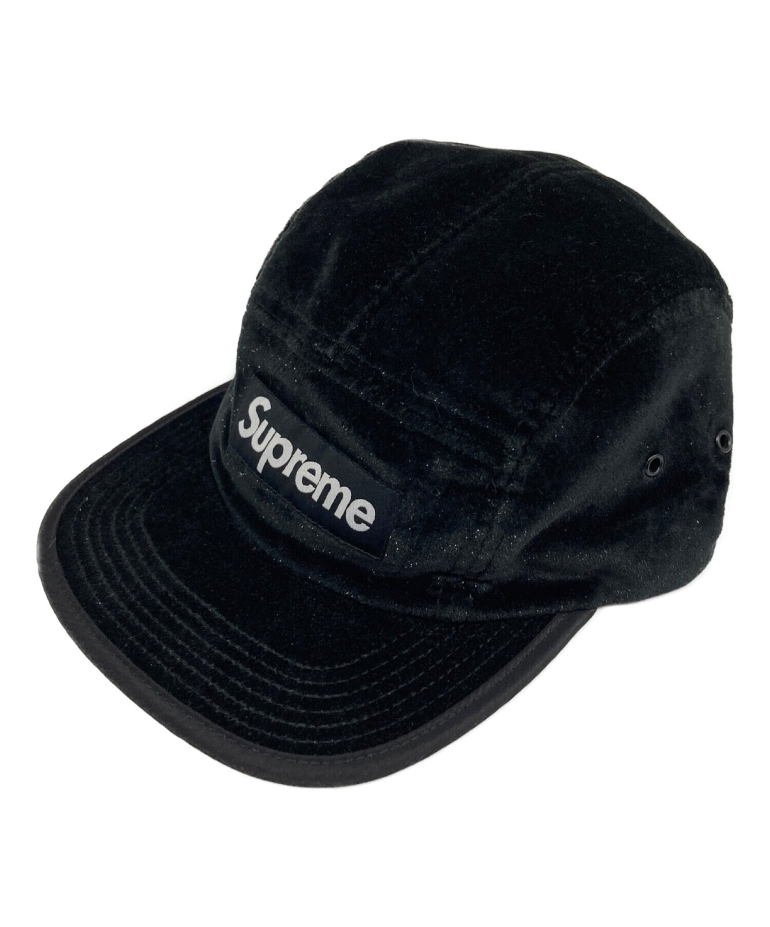 SUPREME (シュプリーム) Neon Velour Camp Cap ブラック