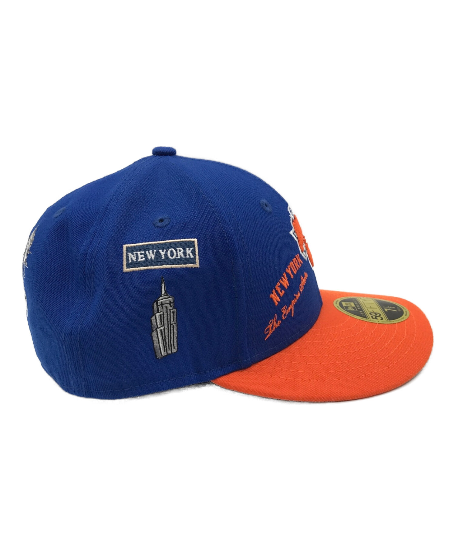 New Era (ニューエラ) staple (ステイプル) KNICKS (ニックス) キャップ ブルー×オレンジ サイズ:7 1/2(59.6㎝）  未使用品