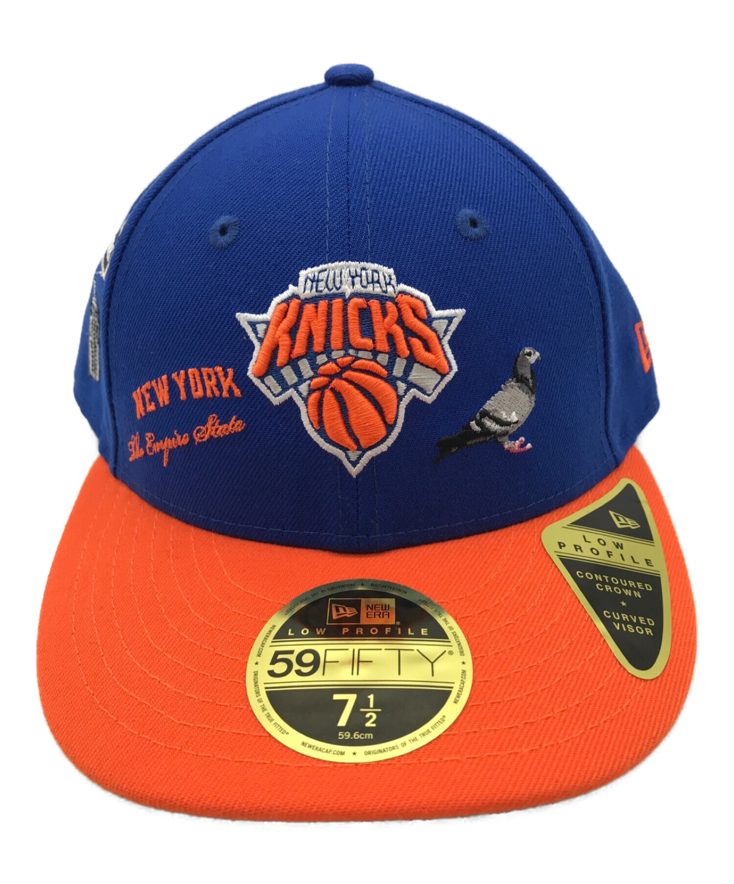 New Era (ニューエラ) staple (ステイプル) KNICKS (ニックス) キャップ ブルー×オレンジ サイズ:7 1/2(59.6㎝）  未使用品