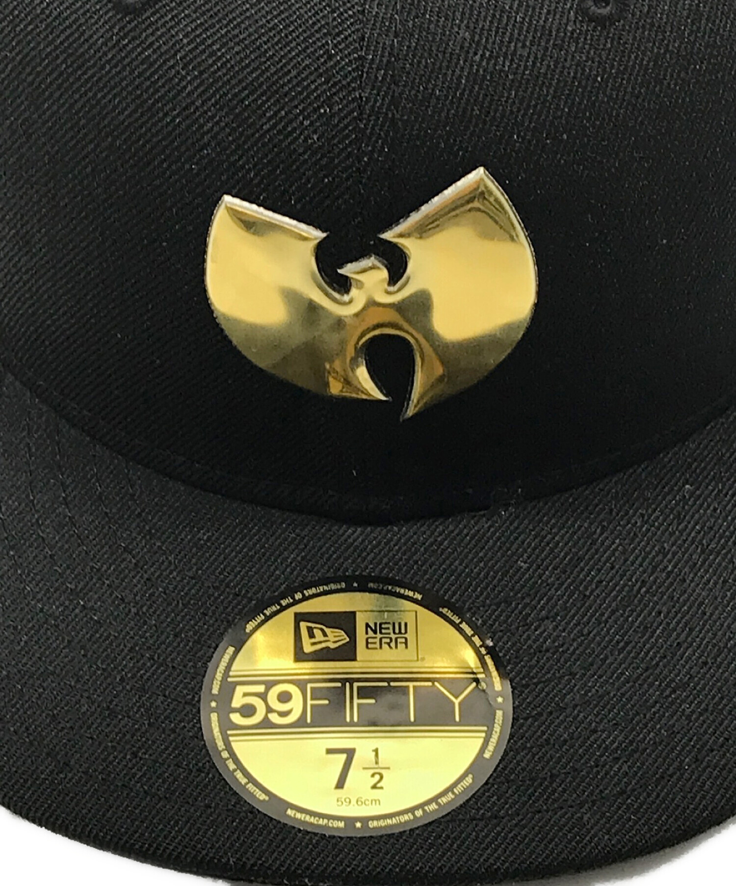 New Era (ニューエラ) wu-tang clan (ウータンクラン) 59FIFTY ウータンエナメルロゴキャップ ブラック×ゴールド  サイズ:7 1/2(59.6㎝）