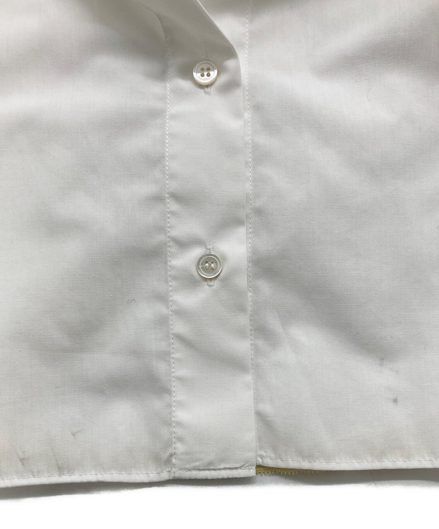 sacai サカイ カジュアルシャツ 3(L位) 白xアイボリー