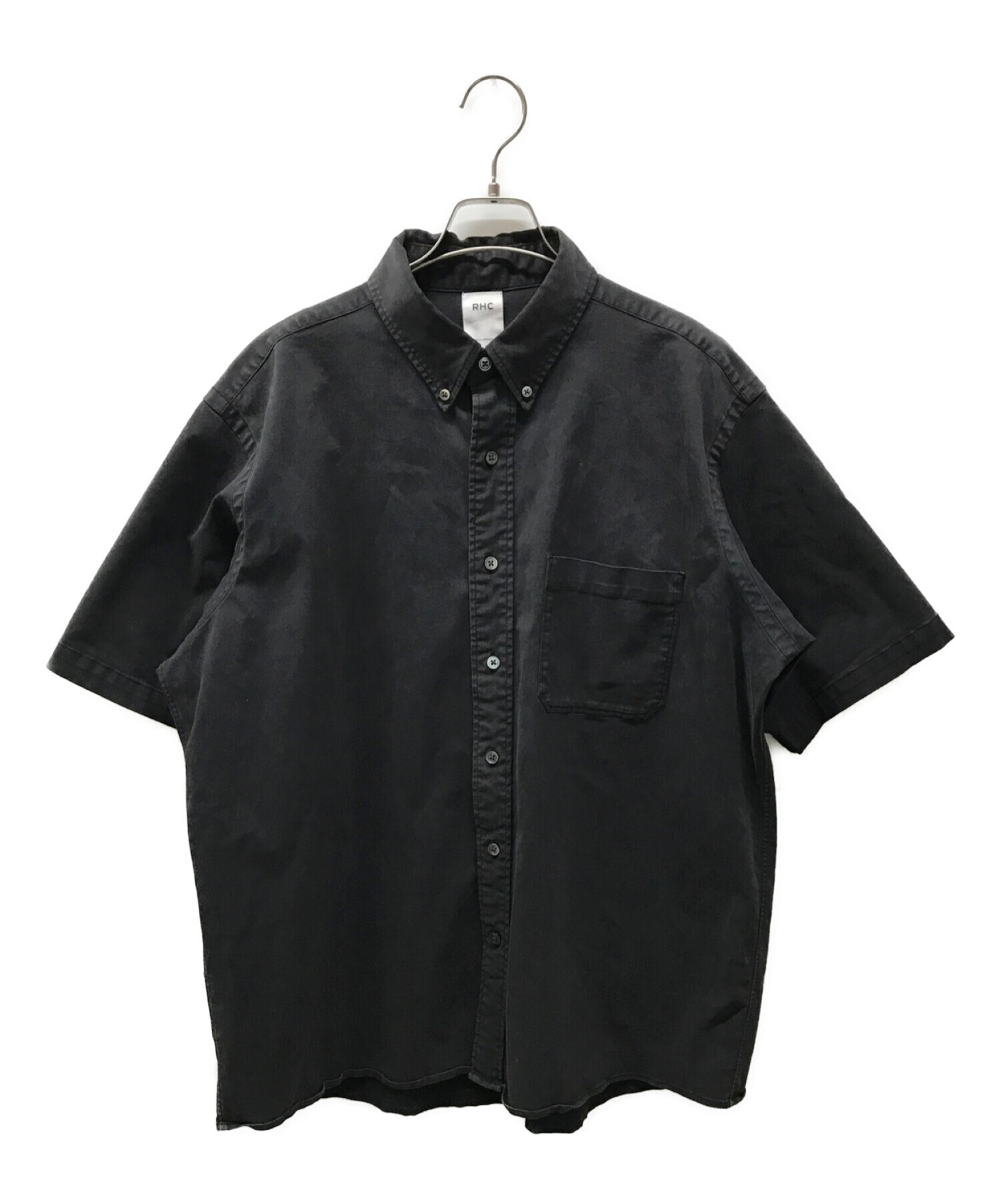 RHC Ron Herman (アールエイチシーロンハーマン) Short Sleeve Shirt ショートスリーブシャツ ボタンダウンシャツ  オーバーサイズシャツ ブラック サイズ:Ⅿ