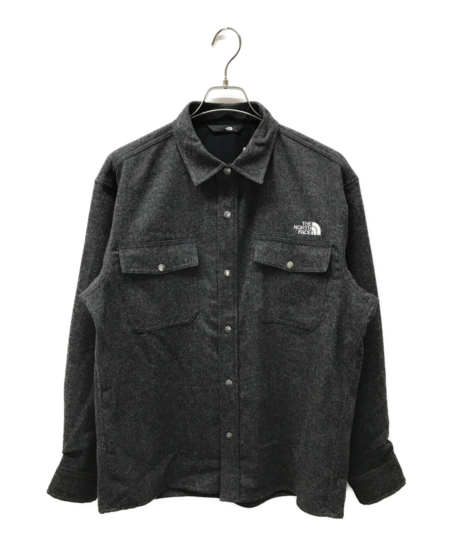 THE NORTH FACE (ザ ノース フェイス) Brushwood Wool Shirt ミックスチャコール サイズ:Ｌ