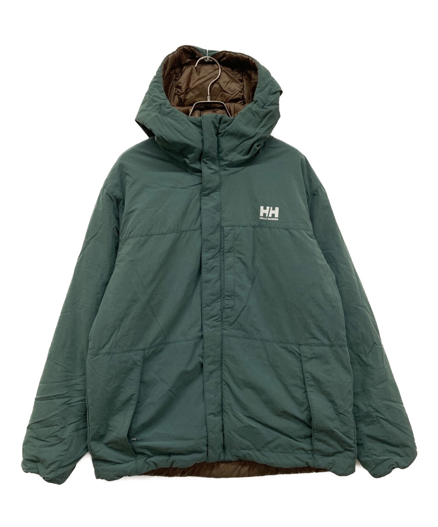 HELLY HANSEN (ヘリーハンセン) Reversible Insulation  Jacket(リバーシブルインサレーションジャケット)HO12050 グリーン×ブラウン サイズ:M