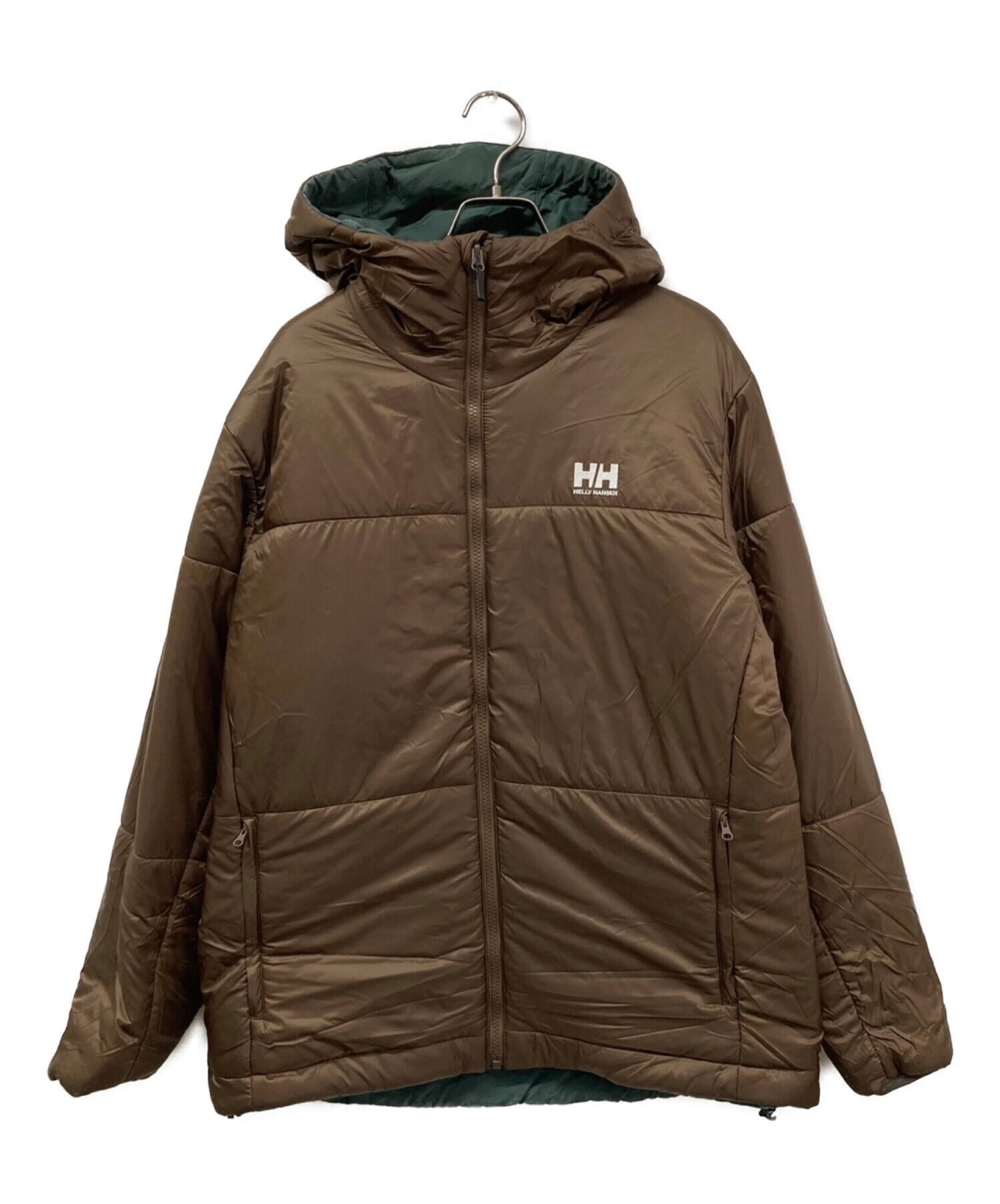 HELLY HANSEN (ヘリーハンセン) Reversible Insulation  Jacket(リバーシブルインサレーションジャケット)HO12050 グリーン×ブラウン サイズ:M